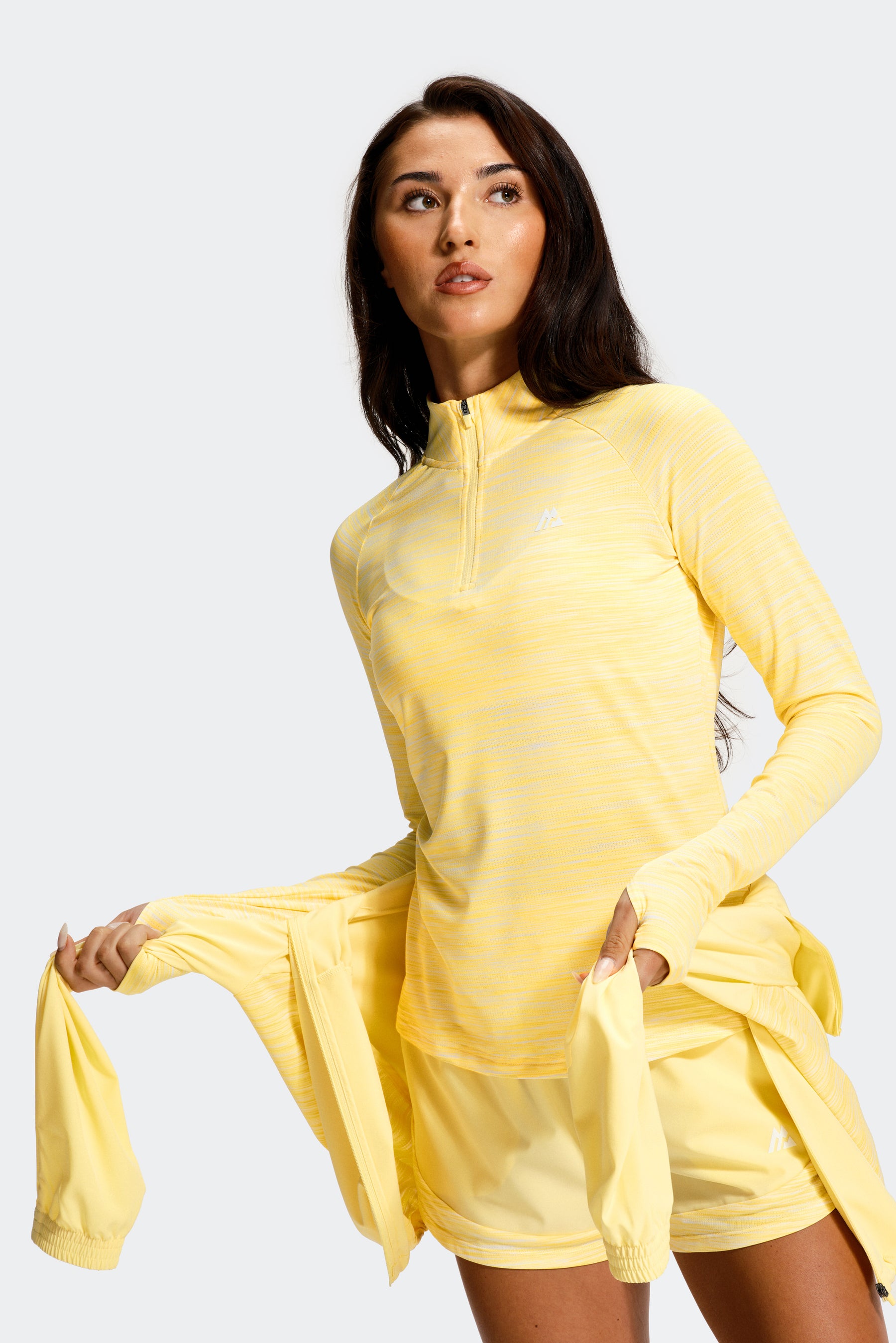 Women's Trail 1/4 Zip - Lemon/White