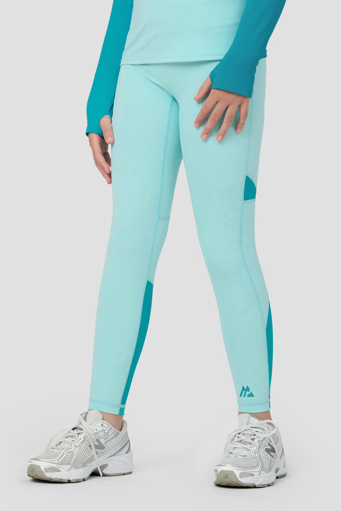 Girls Dash Leggings - Arctic Blue/Pacific
