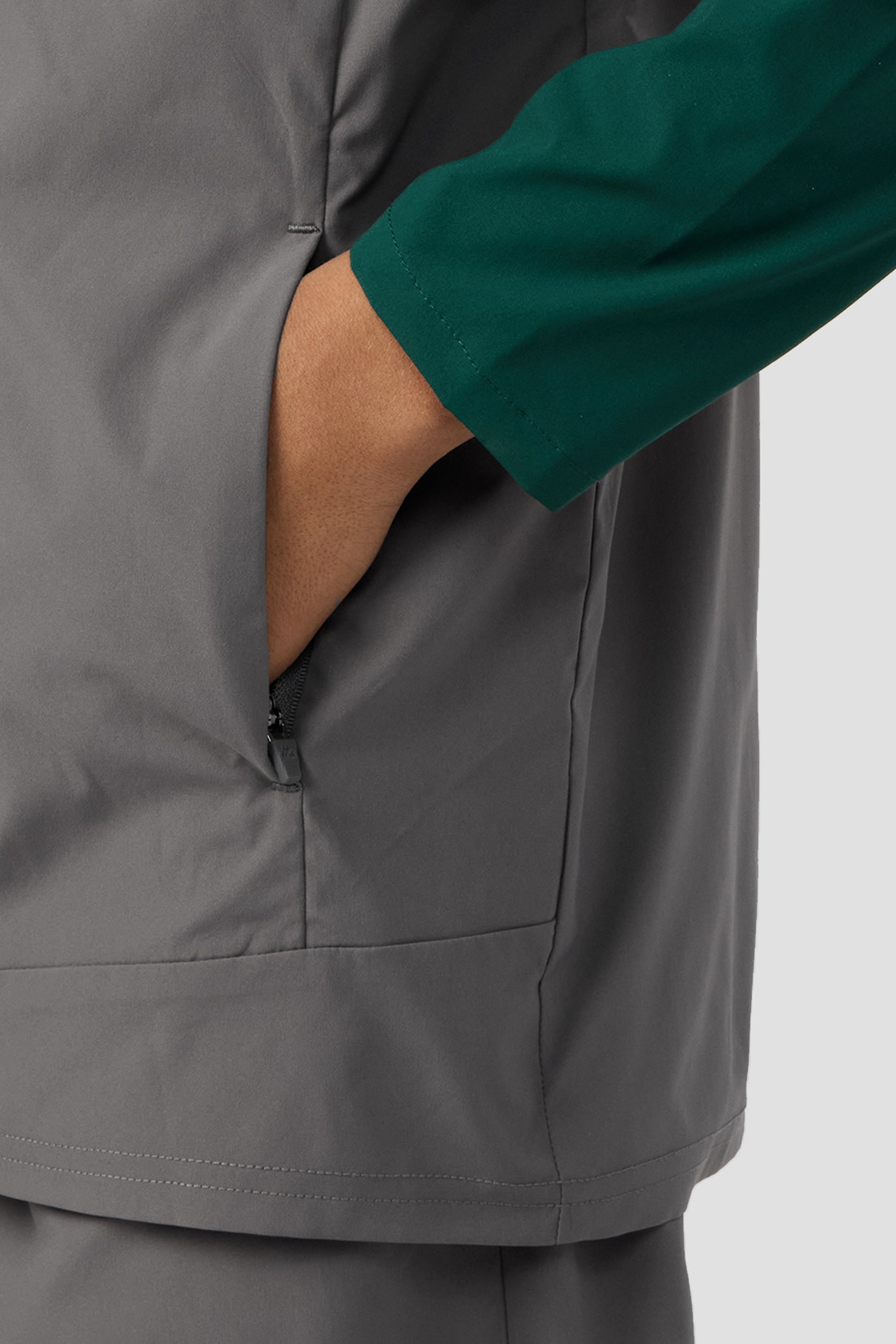 Boys MTX Run Jacket - Cement Grey/Evergreen/Sherwood