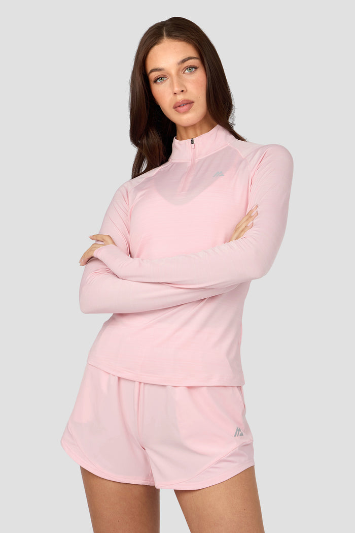 Breathe 1/4 Zip - Light Pink