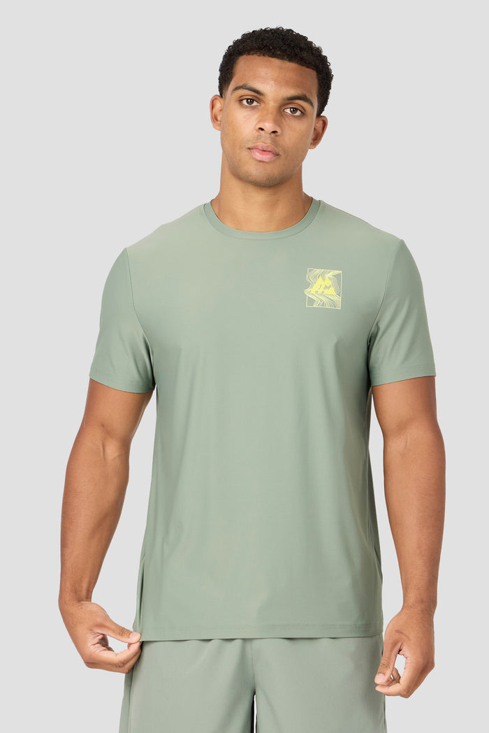 Frequency T-Shirt - Green Slate/Citrus