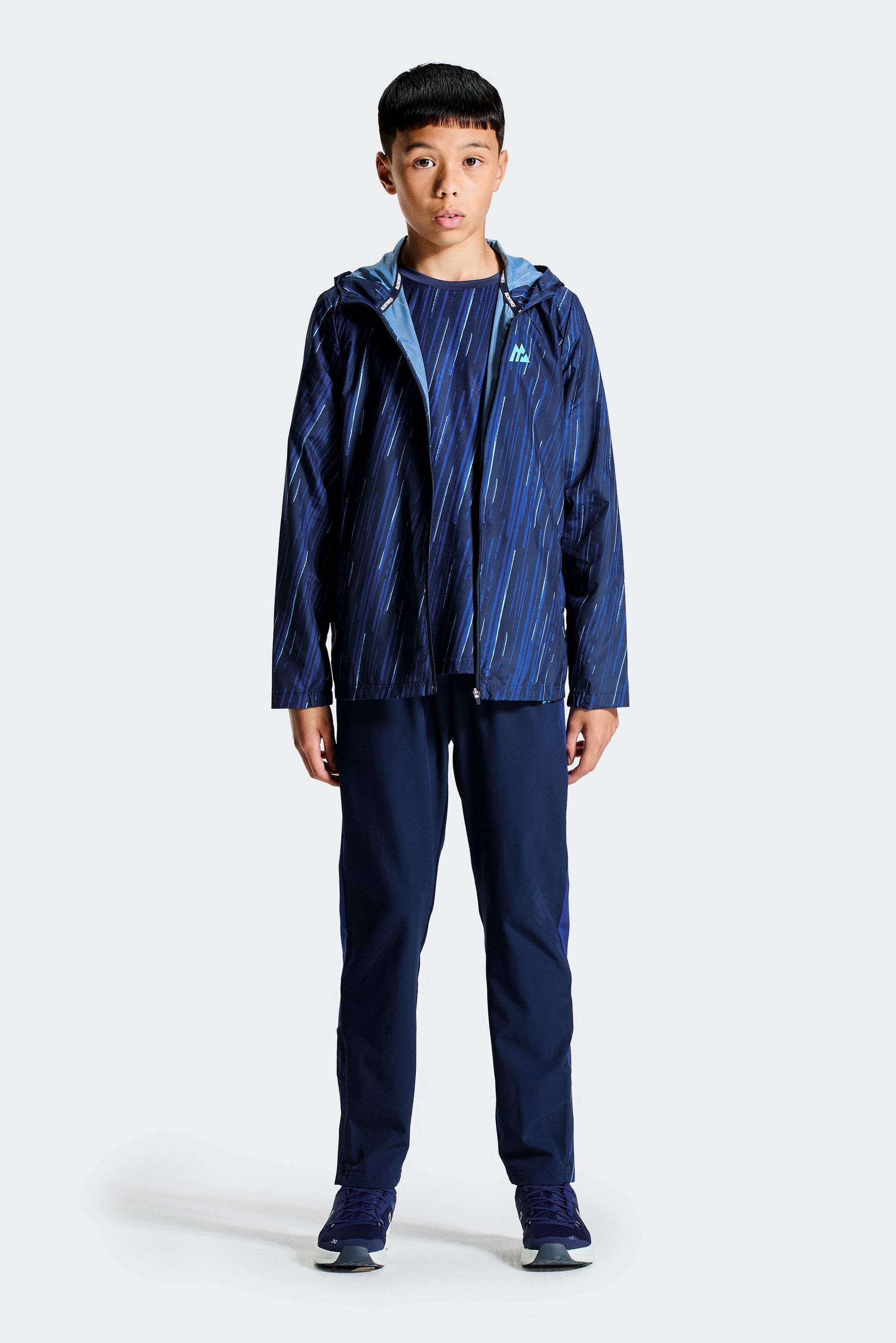 Boys Vigour Windbreaker - Midnight Blue/Marine Blue/Neon Sky
