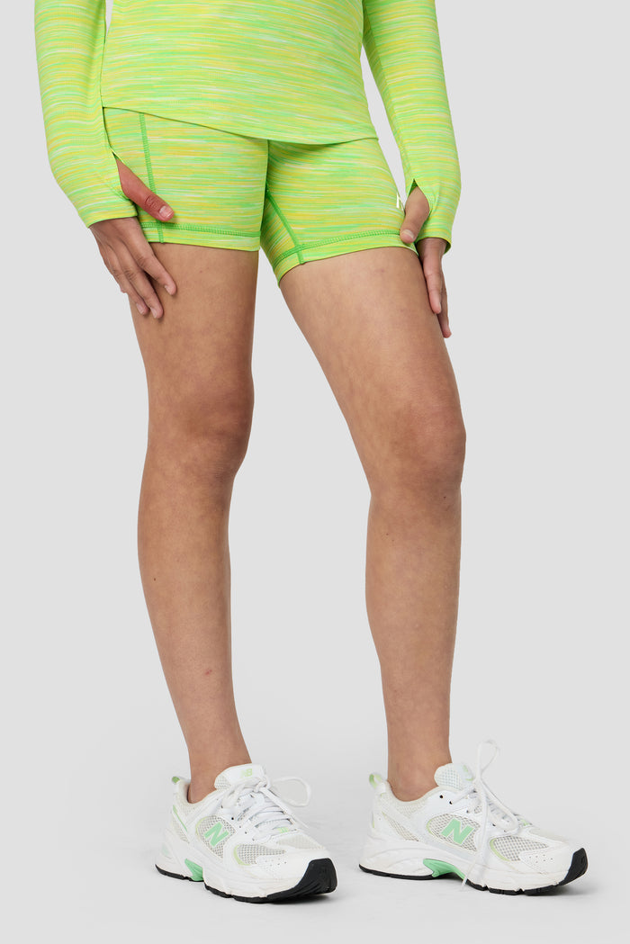 Girls Trail Icon Cycling Short - Green Multi