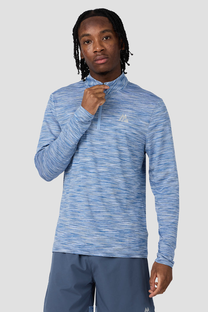 Trail 1/4 Zip - Light Blue Multi