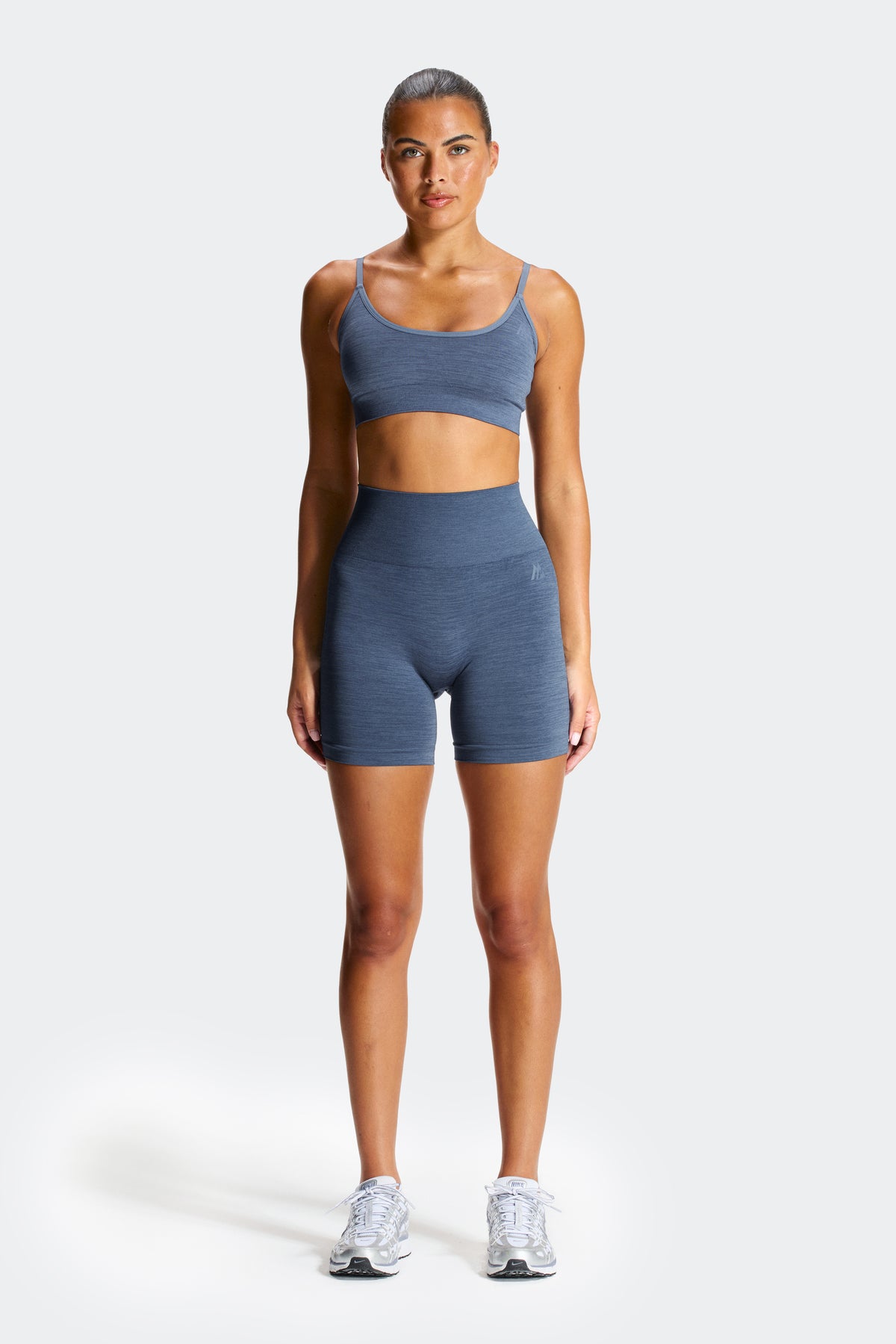 Trail Seamless Short - Greyed Indigo Marl