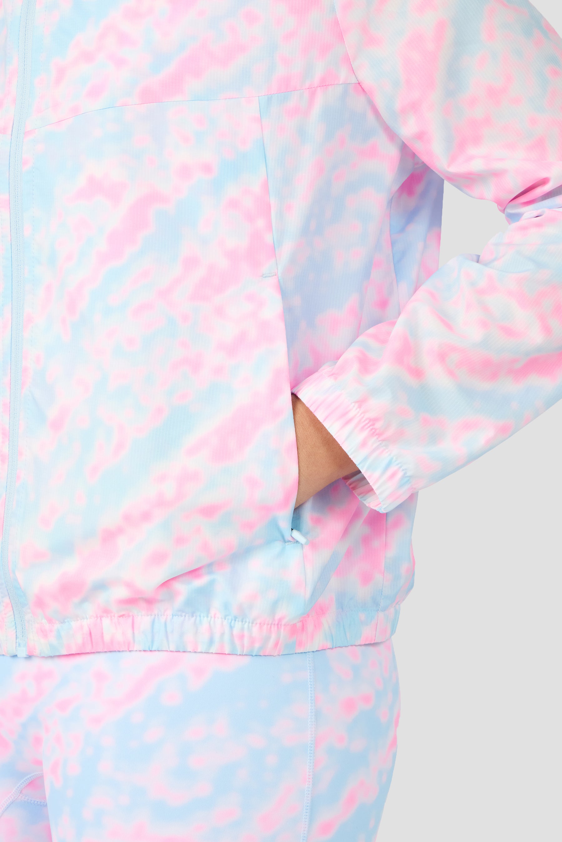 Girls Celeste Windbreaker - Misty Blue/Candy Floss/White