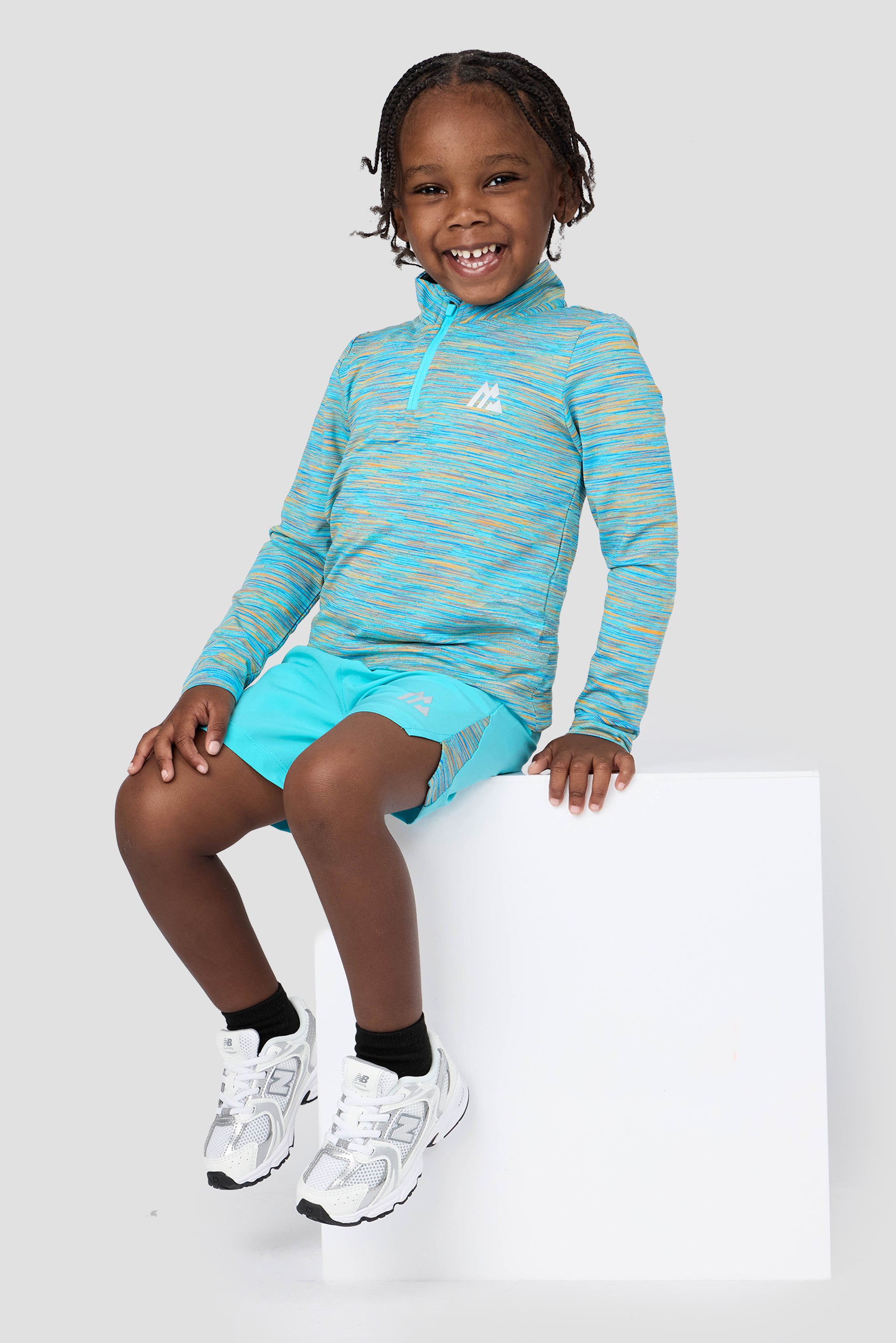 Infant Boy's Trail 1/4 Zip - Neon Sky/Orange