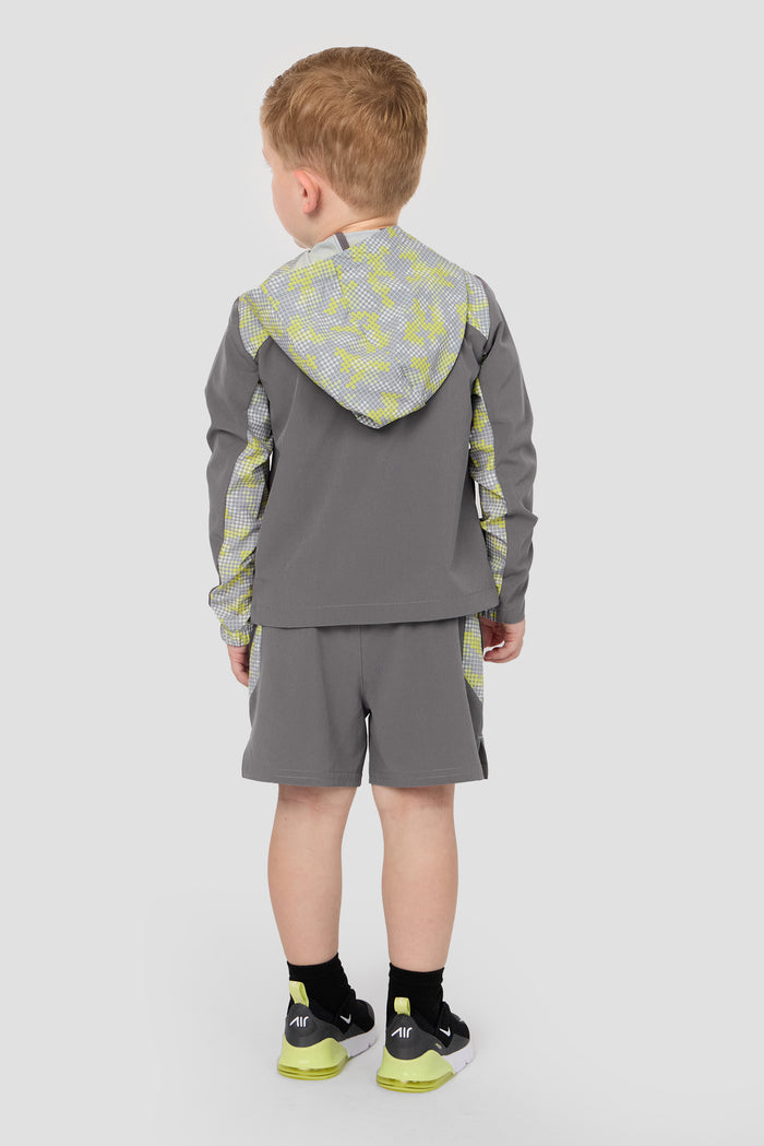 Infants Descent Print Jacket - Cement Grey/Platinum Grey