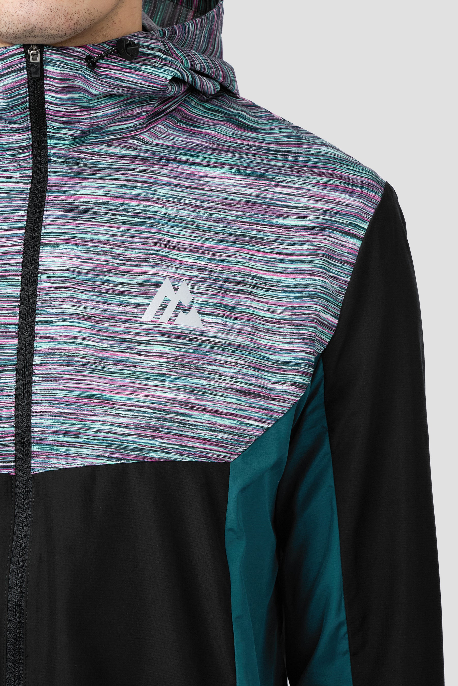 Trail Windbreaker - Black/Teal/Pink/White