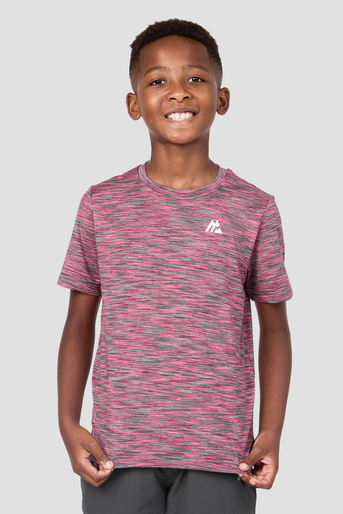 Boys Trail T-Shirt - Grey/Pink Multi