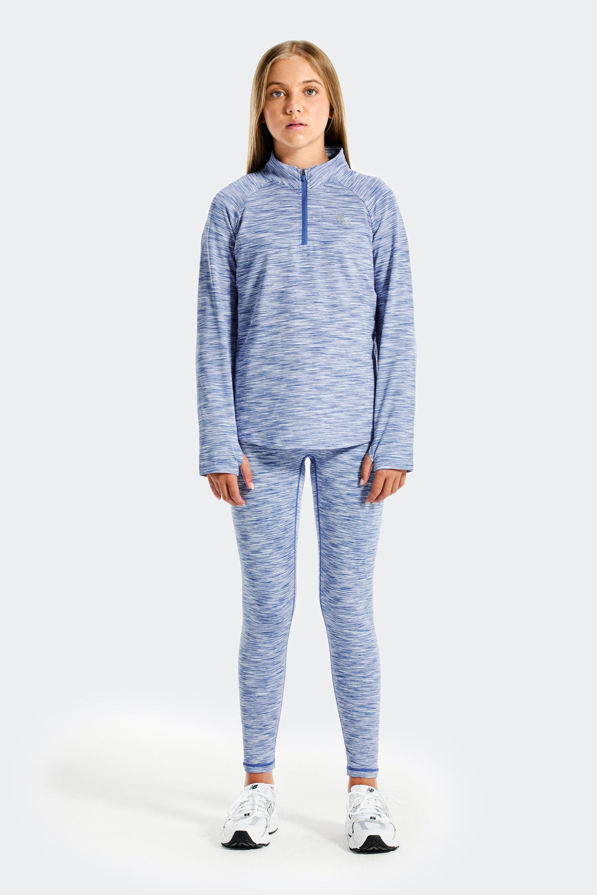 Girls Trail 2.0 1/4 Zip - Blueberry Crush/Soft Blue/Periwinkle Blue/Icy Blue/White