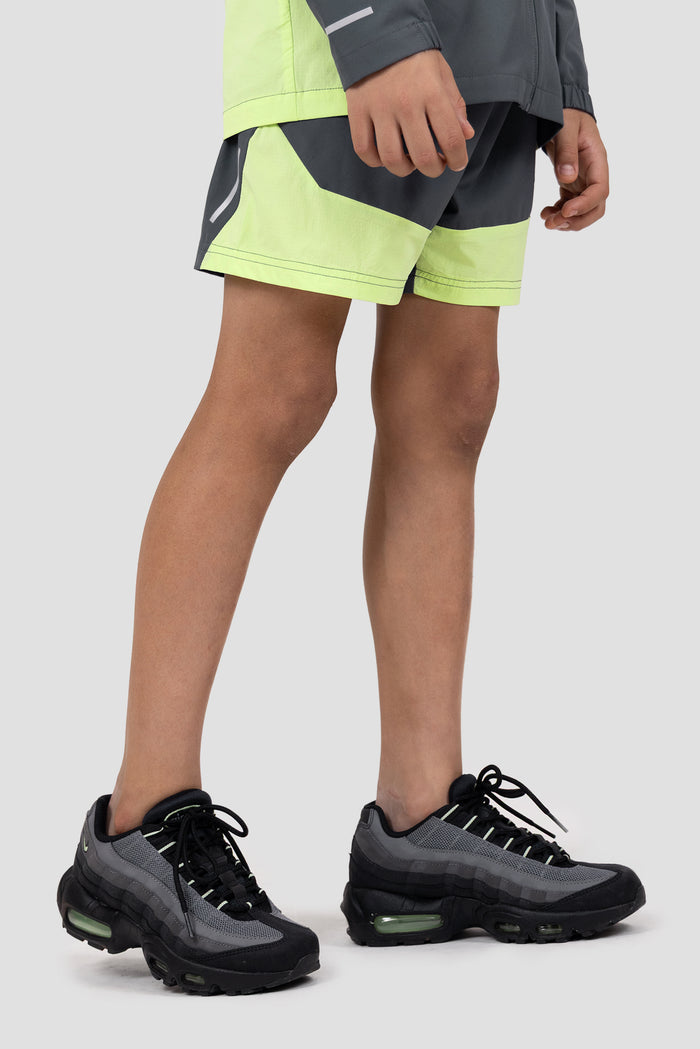 Boys Vortex Short - Slate Grey/Citrus