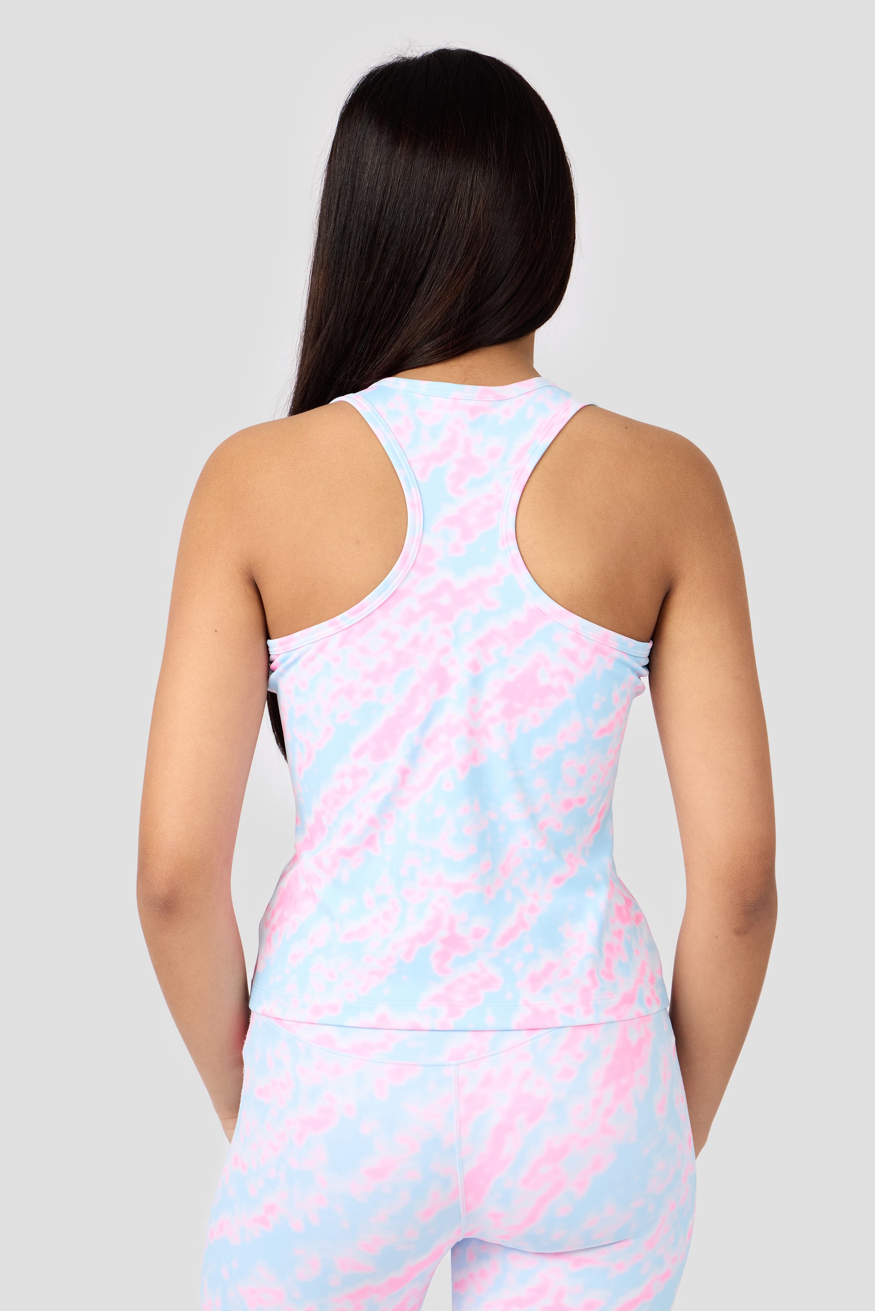 Girls Celeste Tank - Misty Blue/Candy Floss/White