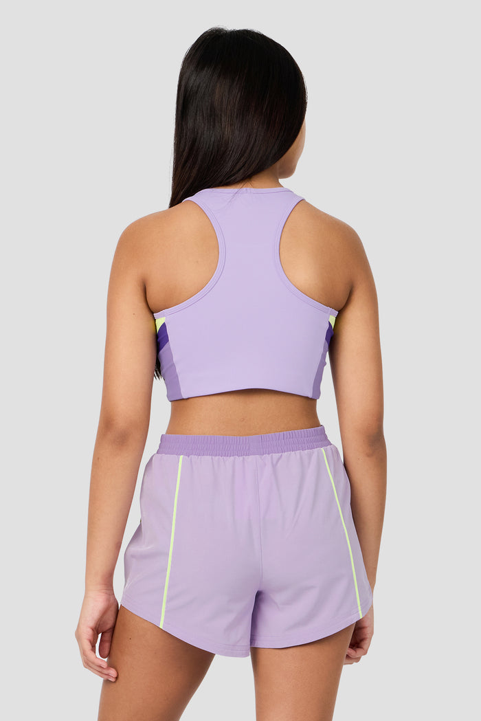 Girls Lumina Sports Bra - Parma/Lilac Chalk/Palazzo/Apple