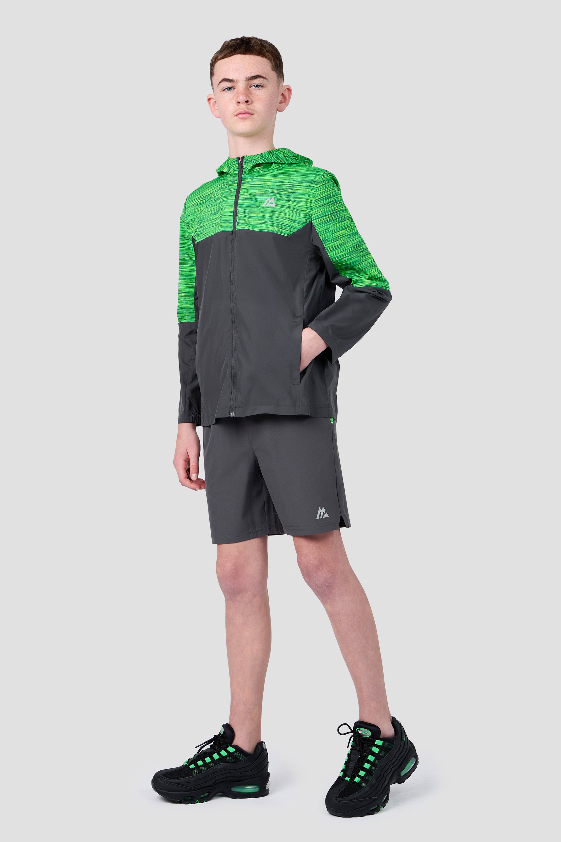 Boys Trail 2.0 Short - Grey/Green Multi