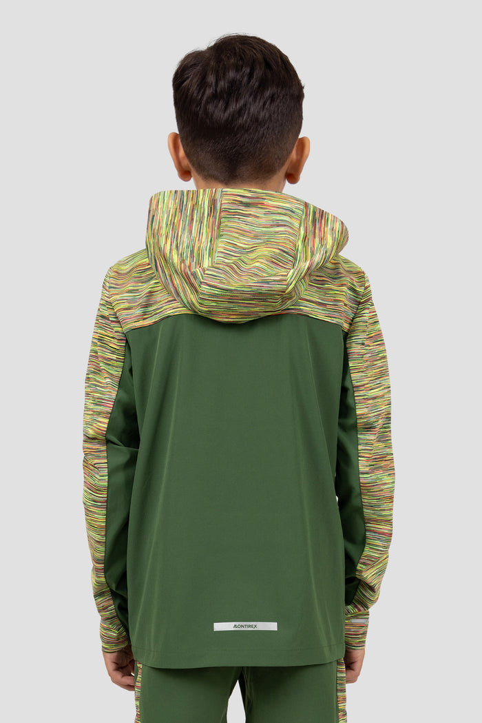 Boys Trail Windbreaker - Khaki/Orange/Black