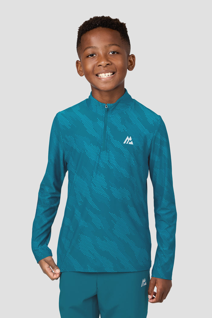 Boys Thera 1/4 Zip - Atlantic/Aisen/Duck Blue