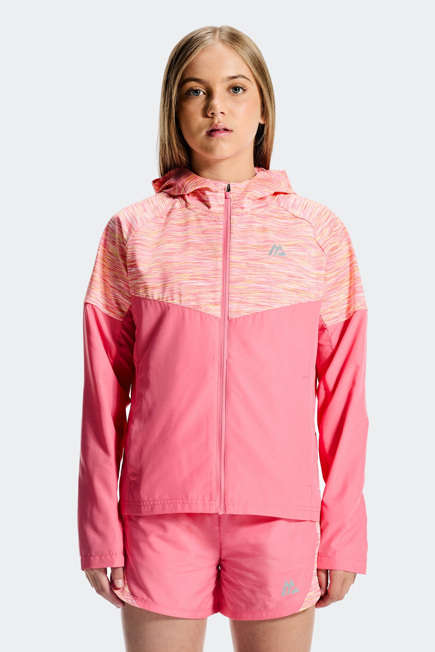 Girls Trail Windbreaker - Pink/White/Yellow