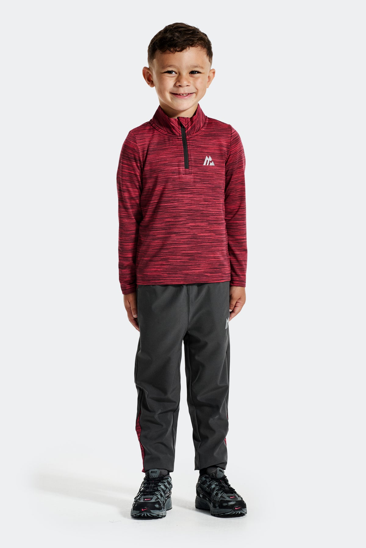 Trail 1/4 Zip - Asphalt/Oxblood/Claret/Red Rush