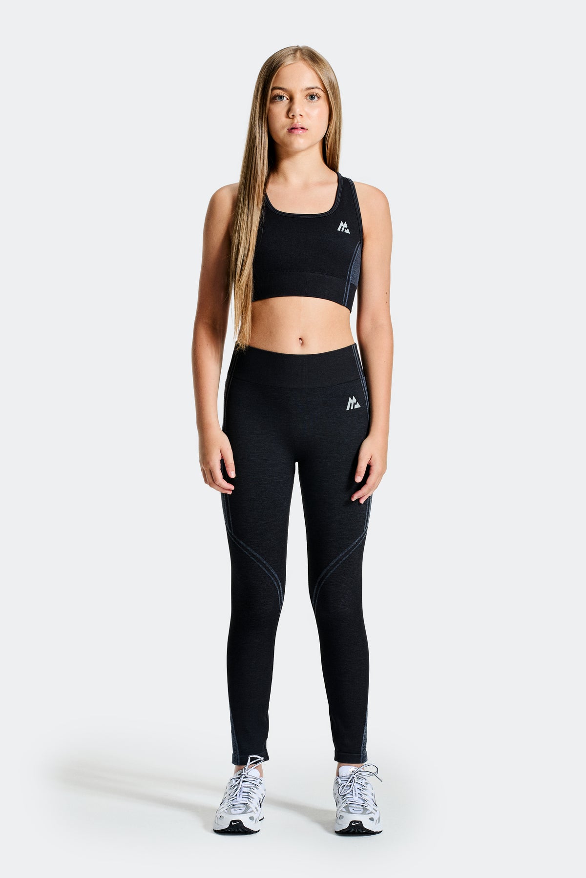 Girls Harmony Legging - Black/Cadet Grey