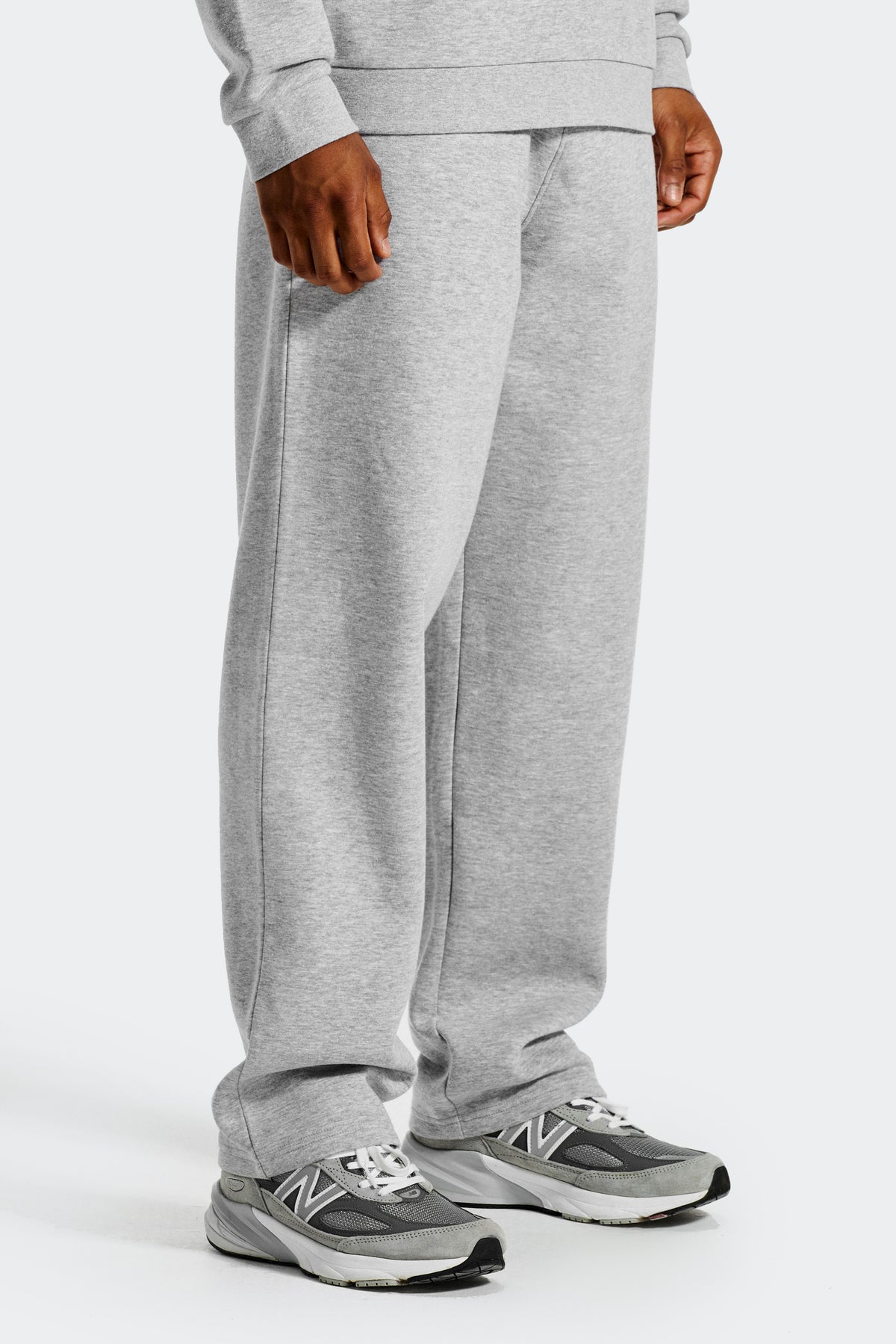 Essential Straight Leg Jogger - Cement Grey Marl
