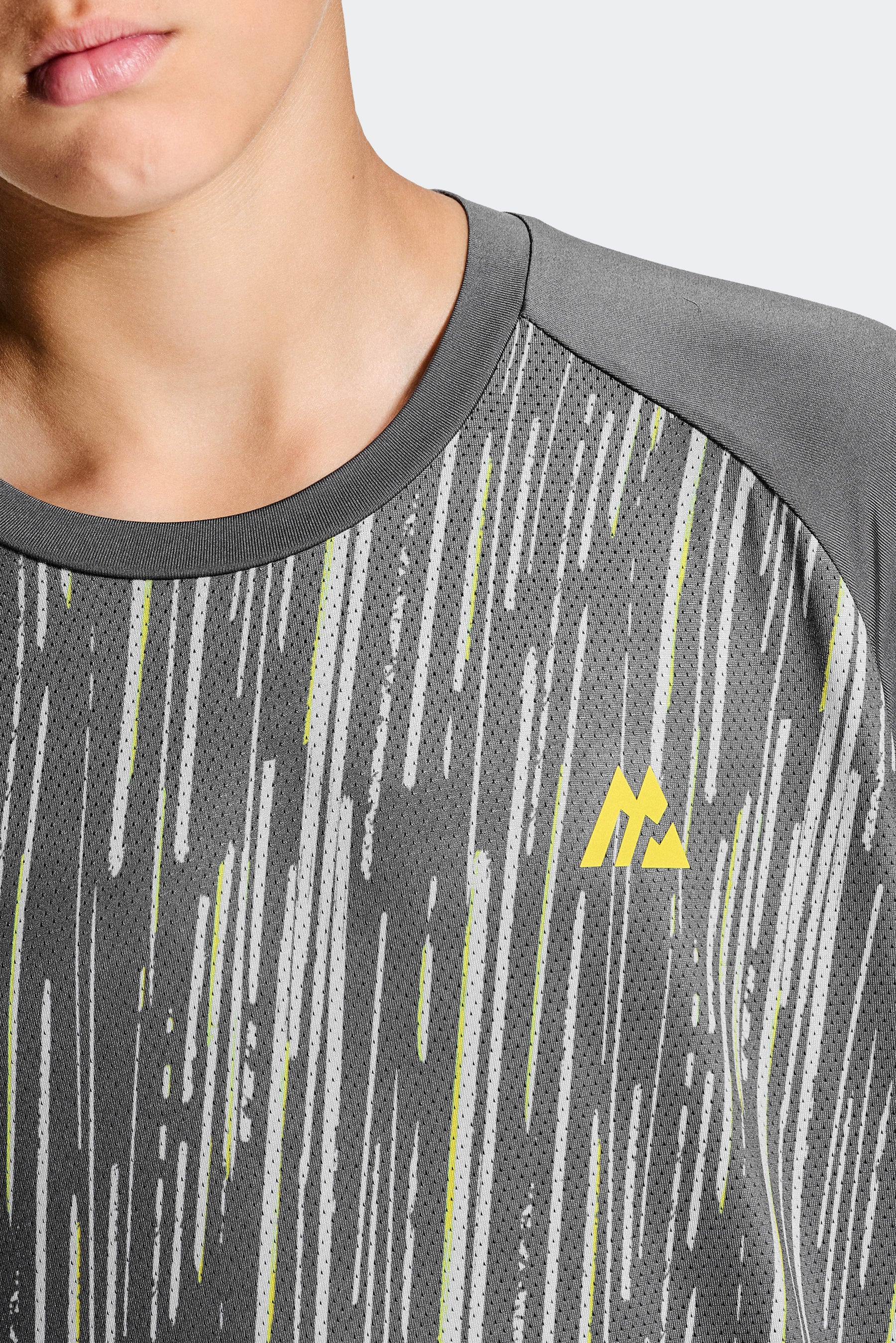 Boys Vigour T-Shirt - Asphalt/Platinum Grey/Blazing Yellow
