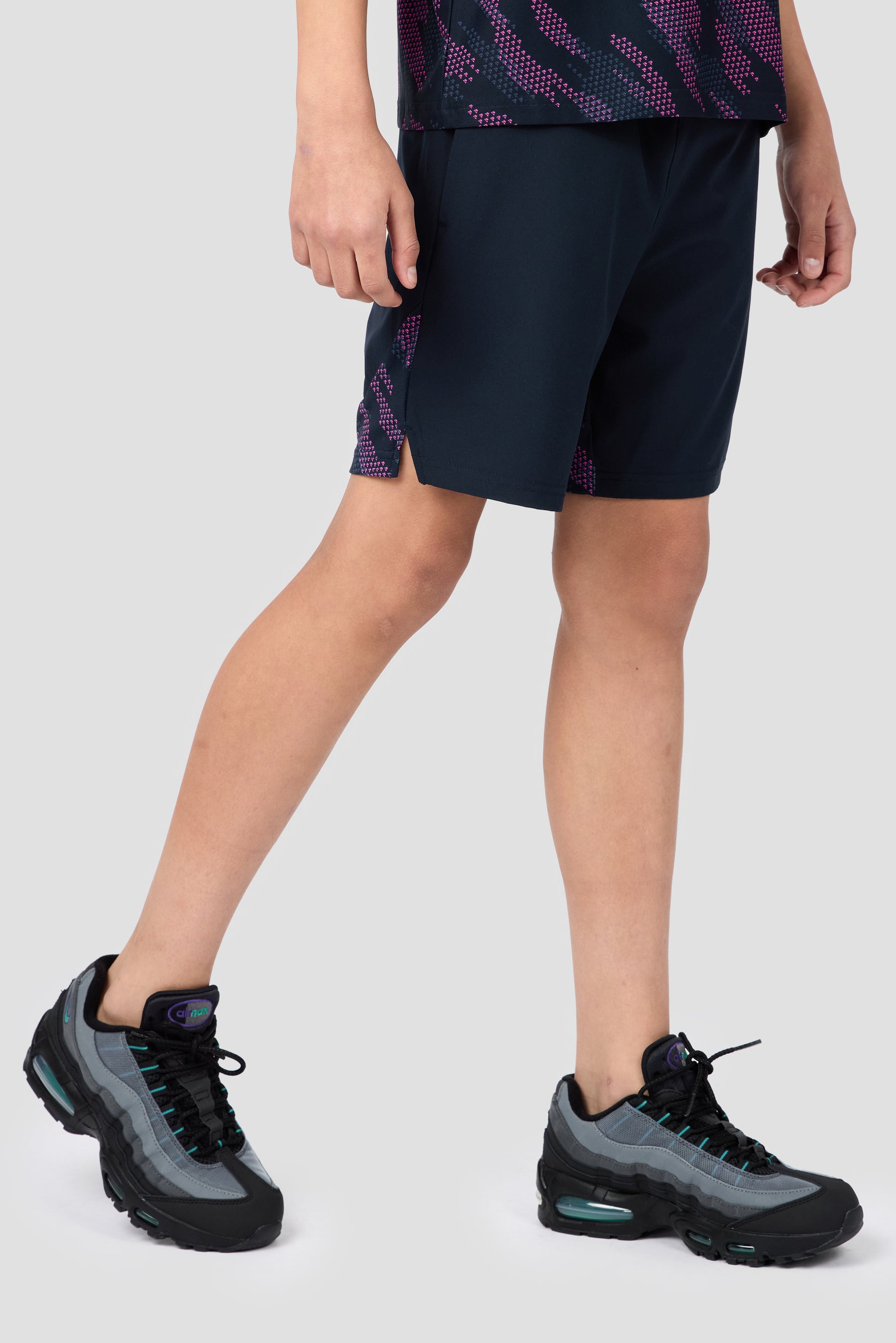 Boys Thera Short - Navy Void/Greyed Indigo/Knockout Pink