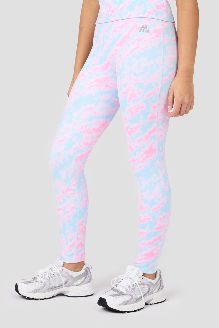 Girls Celeste Legging - Misty Blue/Candy Floss/White