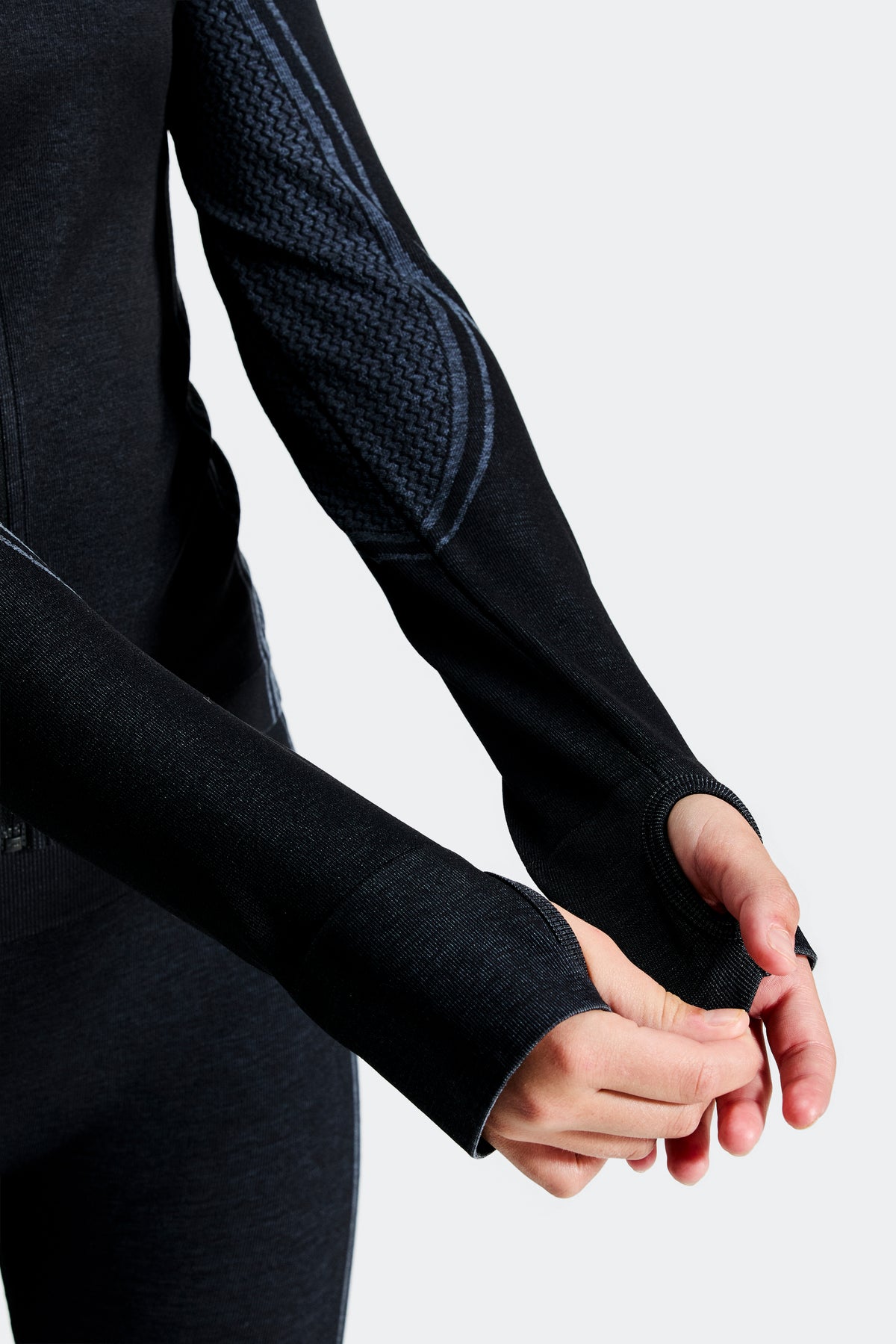 Girls Harmony Full Zip - Black/Cadet Grey