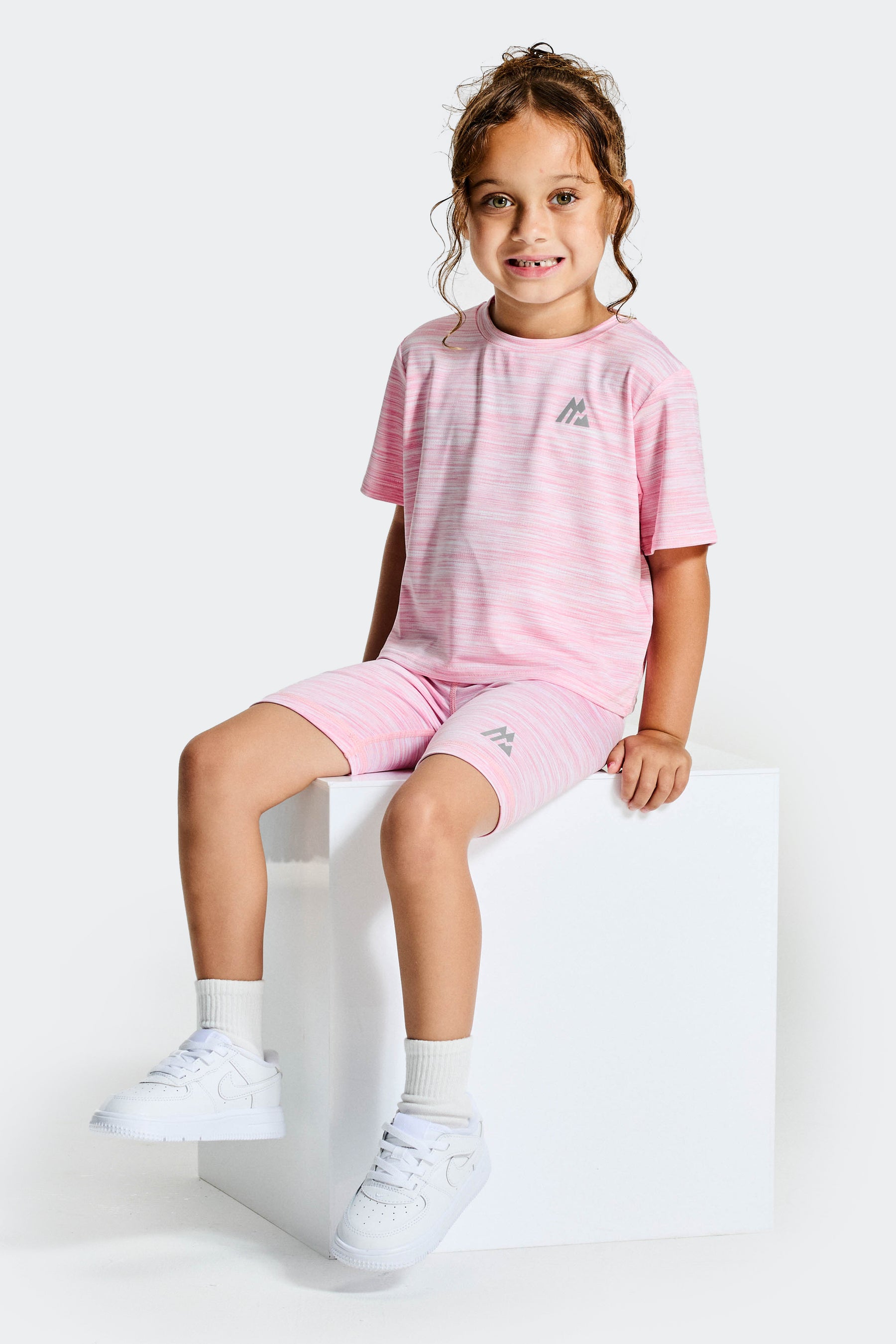 Infant Girl's Trail T-Shirt/Cycling Short - Pink Multi