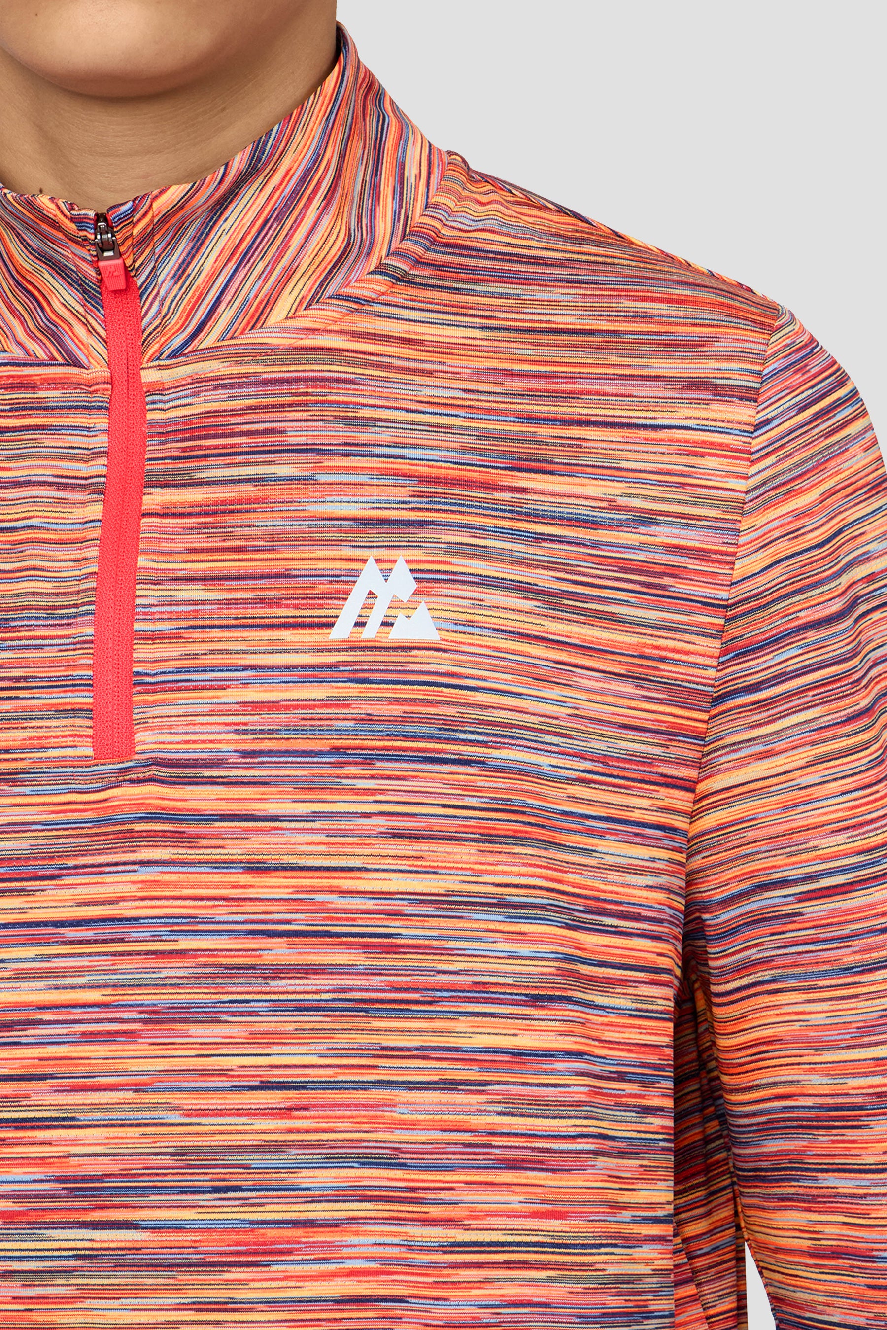 Boys Trail 1/4 Zip - Orange/Red/Blue