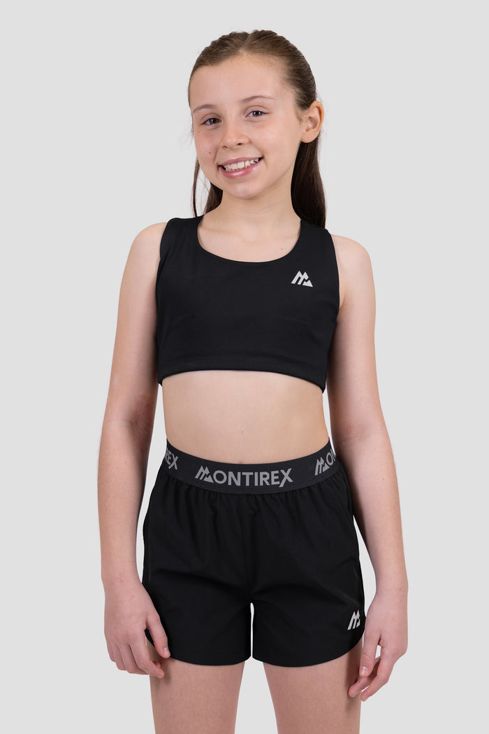 Girls Icon Bra Top - Black