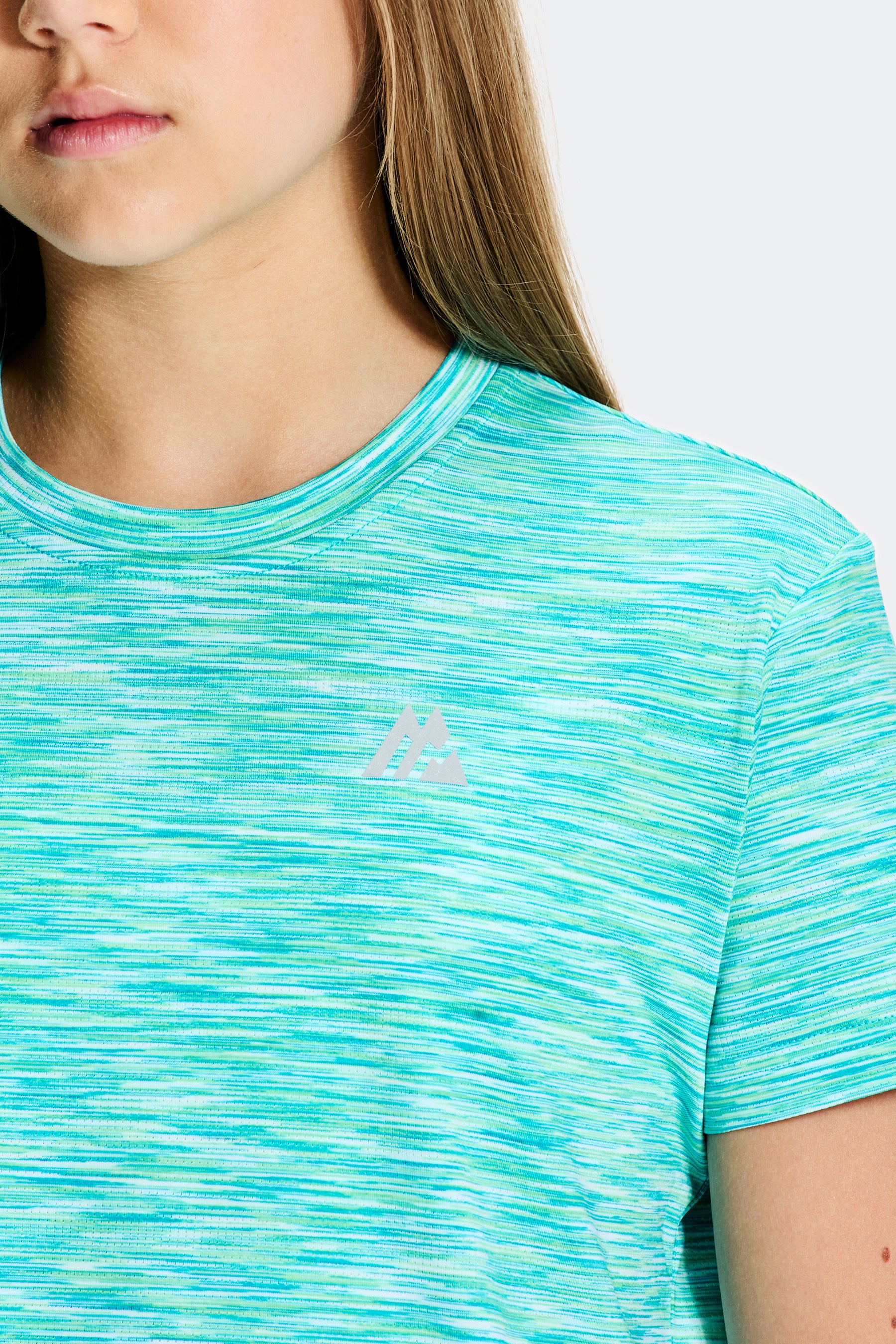 Girls Trail Box T-Shirt - Aqua Blue Multi