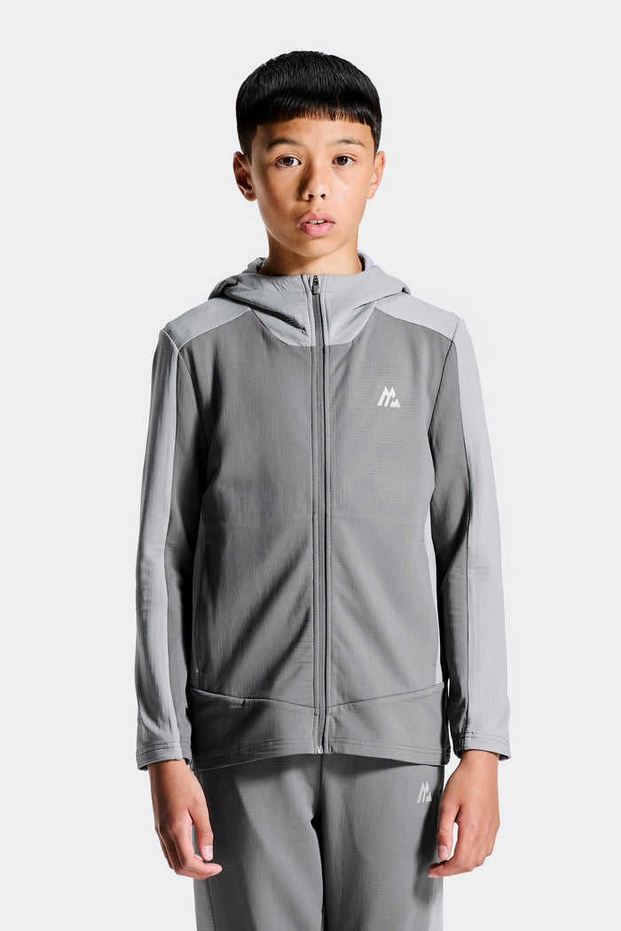 Boys Carbon Hood - Cement Grey/Platinum Grey
