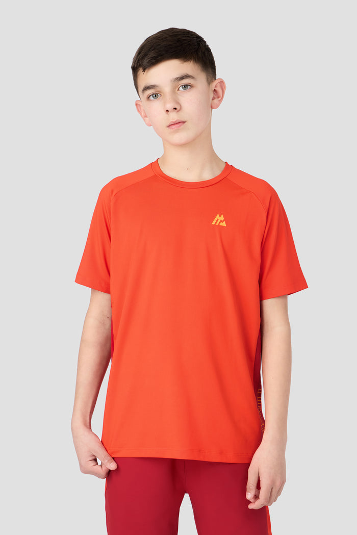 Boys Optic T-Shirt - Blazing Orange/Cranberry/Tangerine Glow