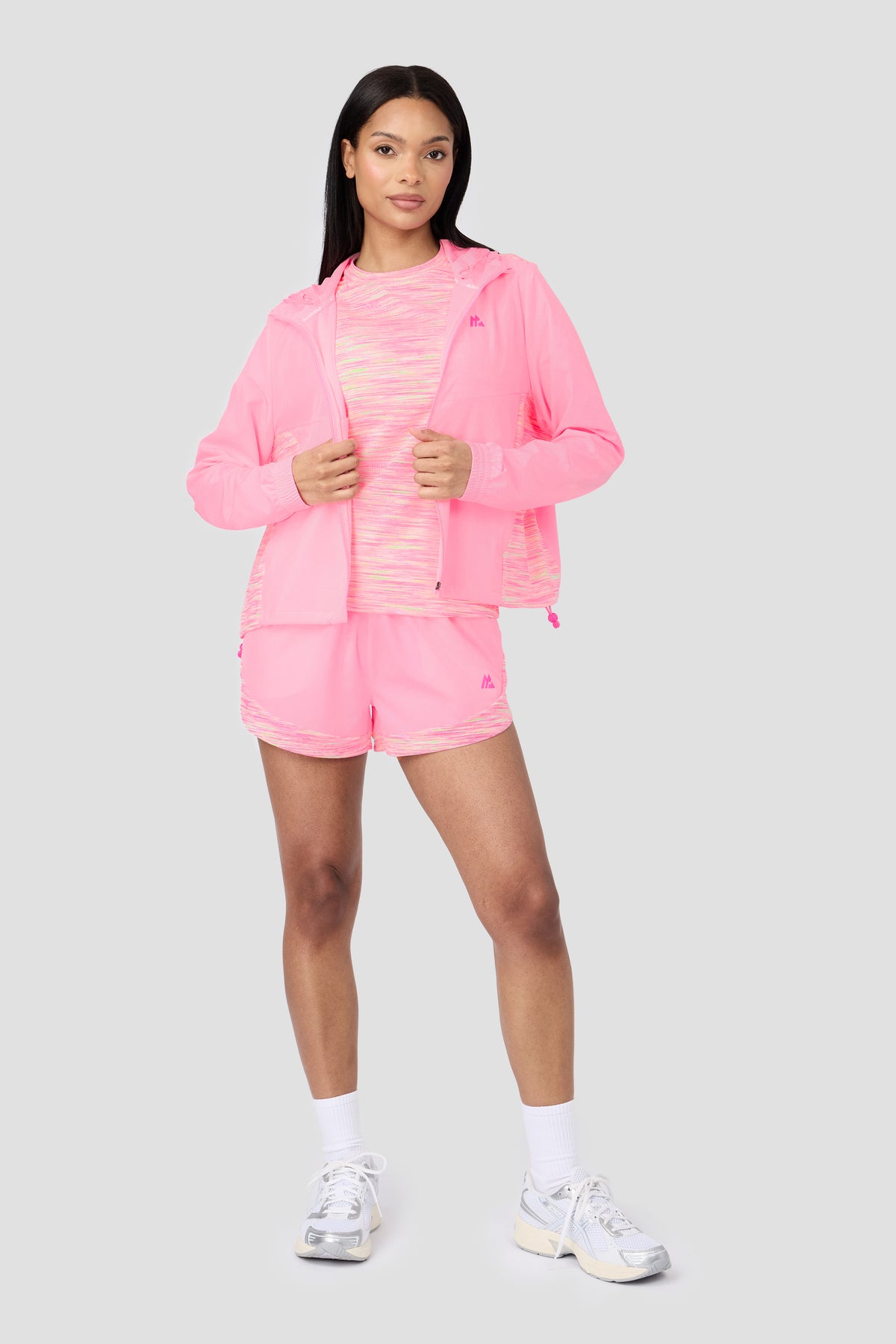 Women's Trail Windbreaker - Pink/Green/White