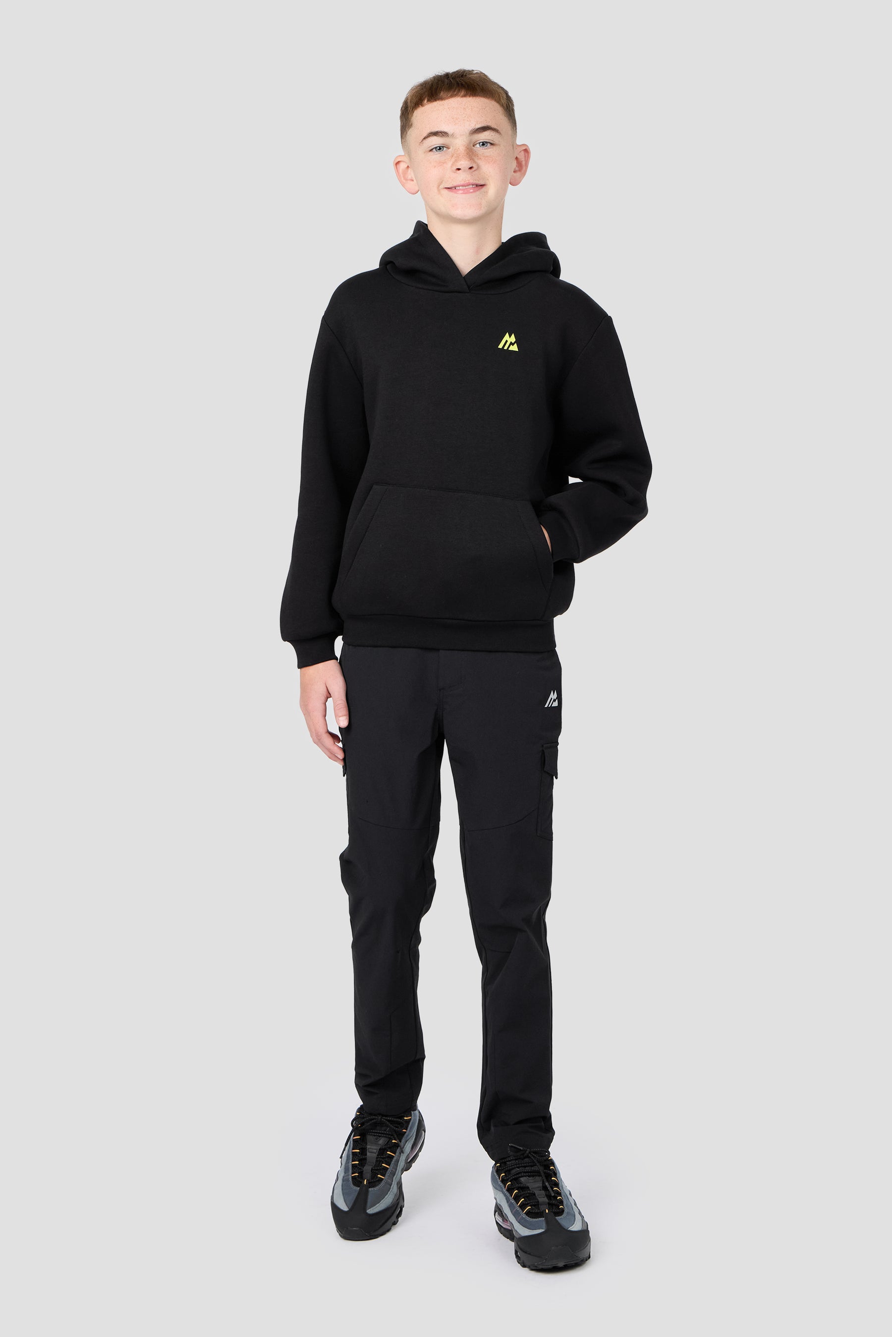 Boys Helix Graphic Hood - Black