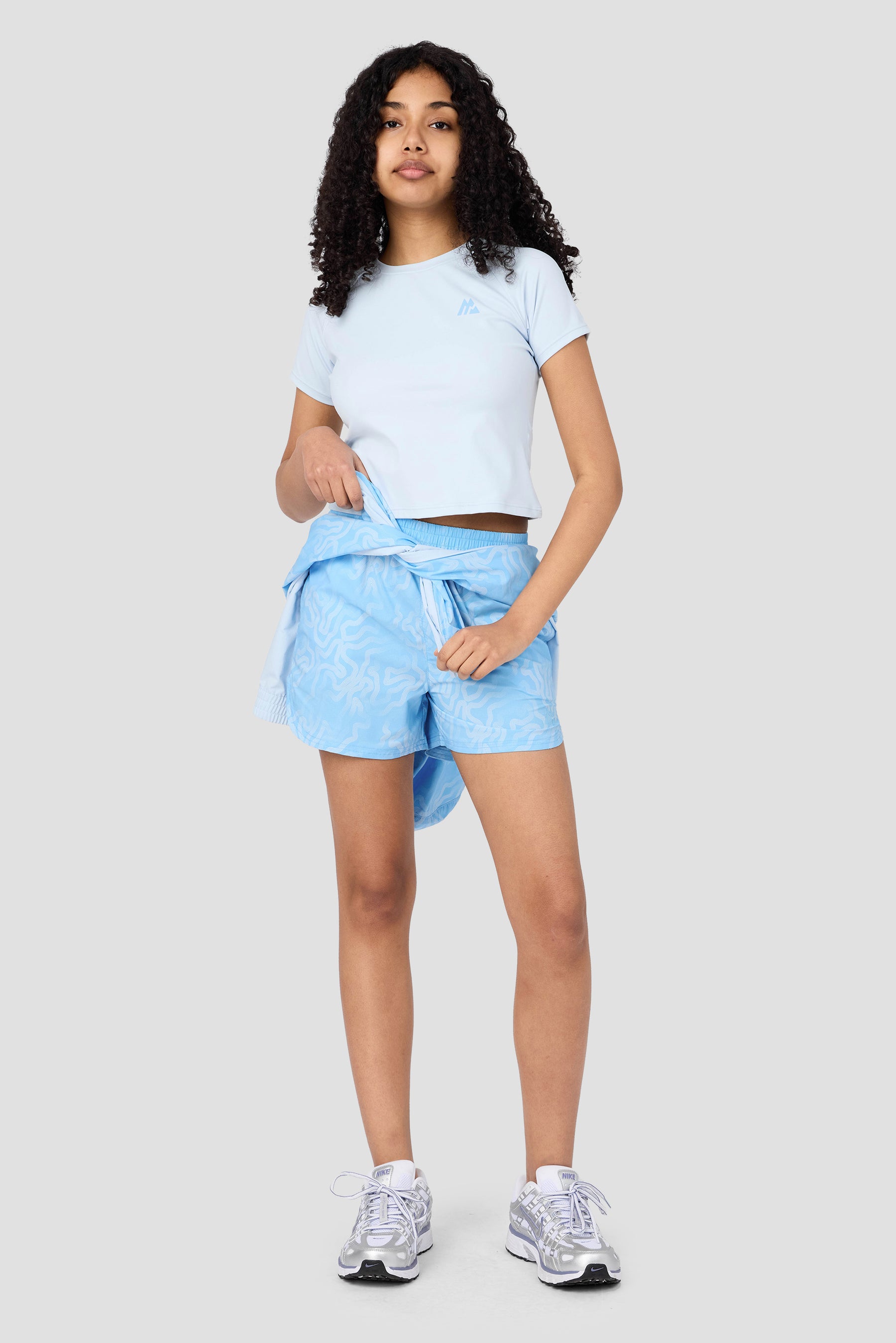 Girls Spin T-Shirt - Misty Blue/Seashell Blue