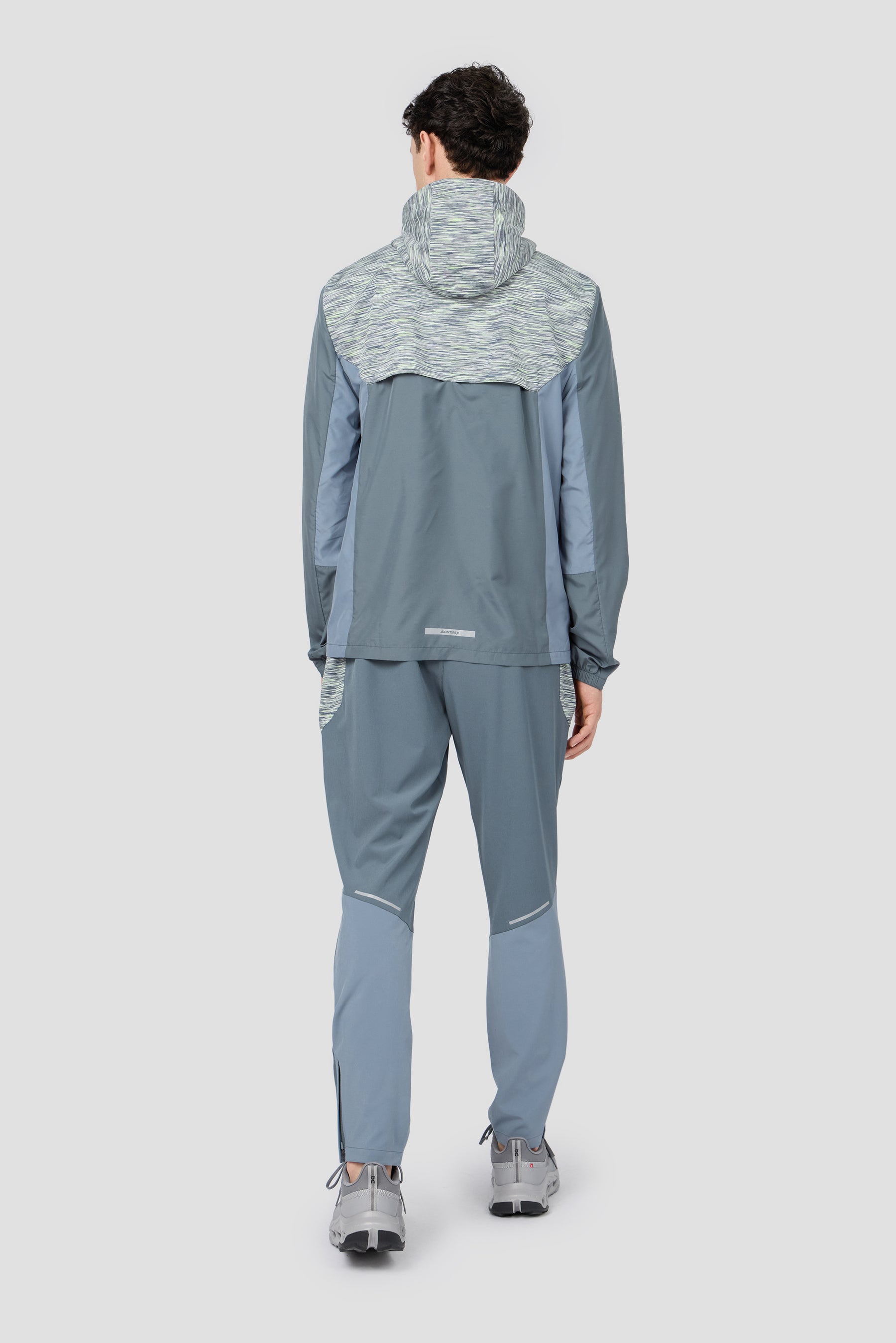 Trail Panel Running Pant - Grey/Green/White
