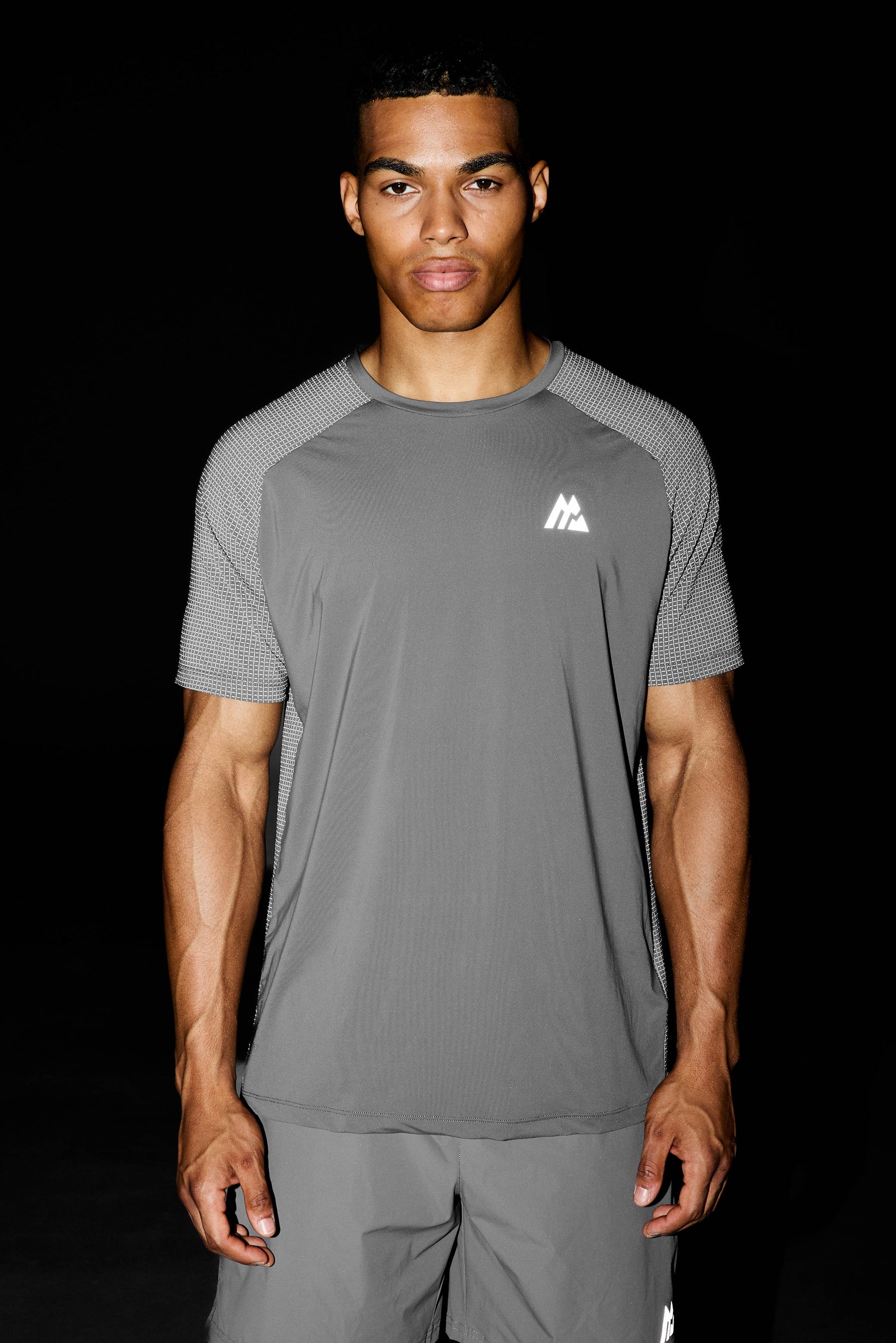 Argent Reflective T-Shirt - Cement Grey