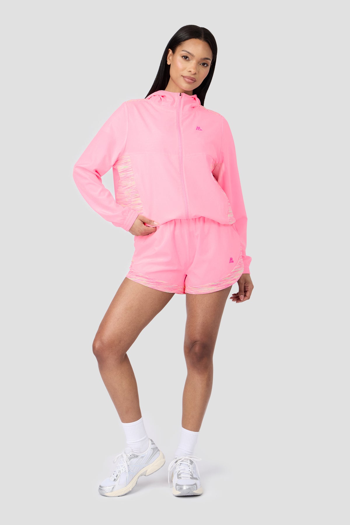 Women's Trail Windbreaker - Pink/Green/White