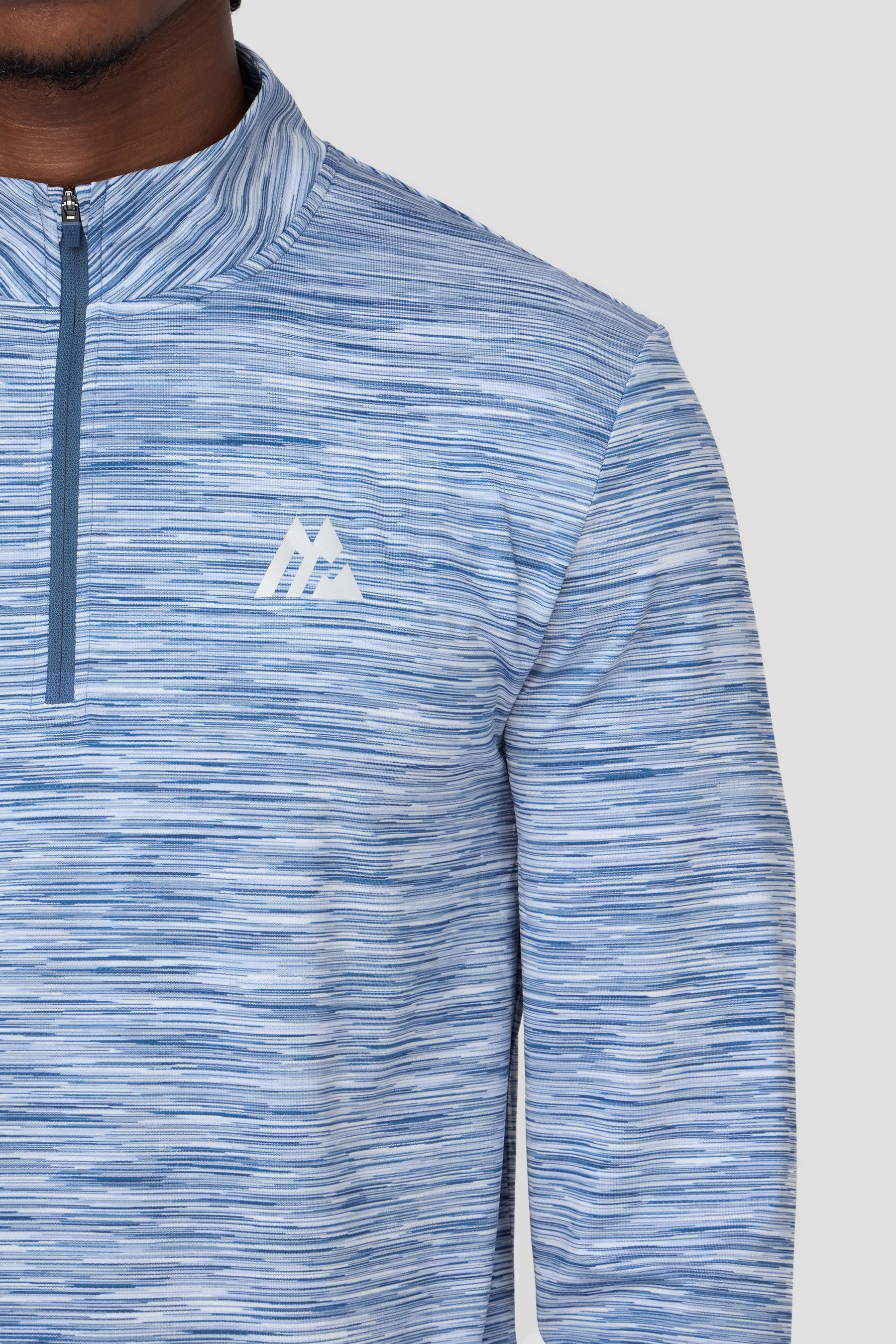 Trail 1/4 Zip - Light Blue Multi