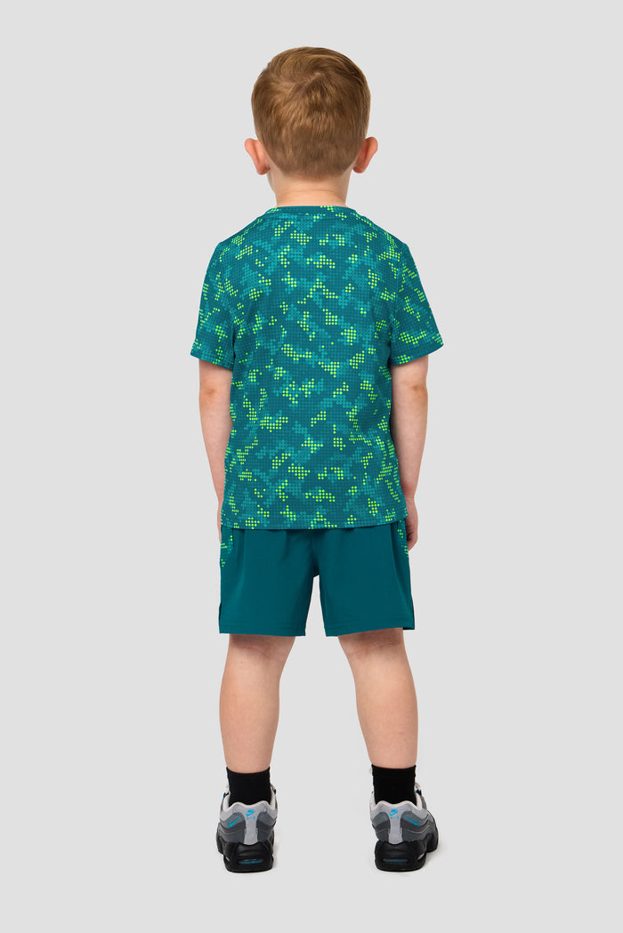 Descent Print T-Shirt/Short Set - Atlantic/Aisen/Peyto/Apple
