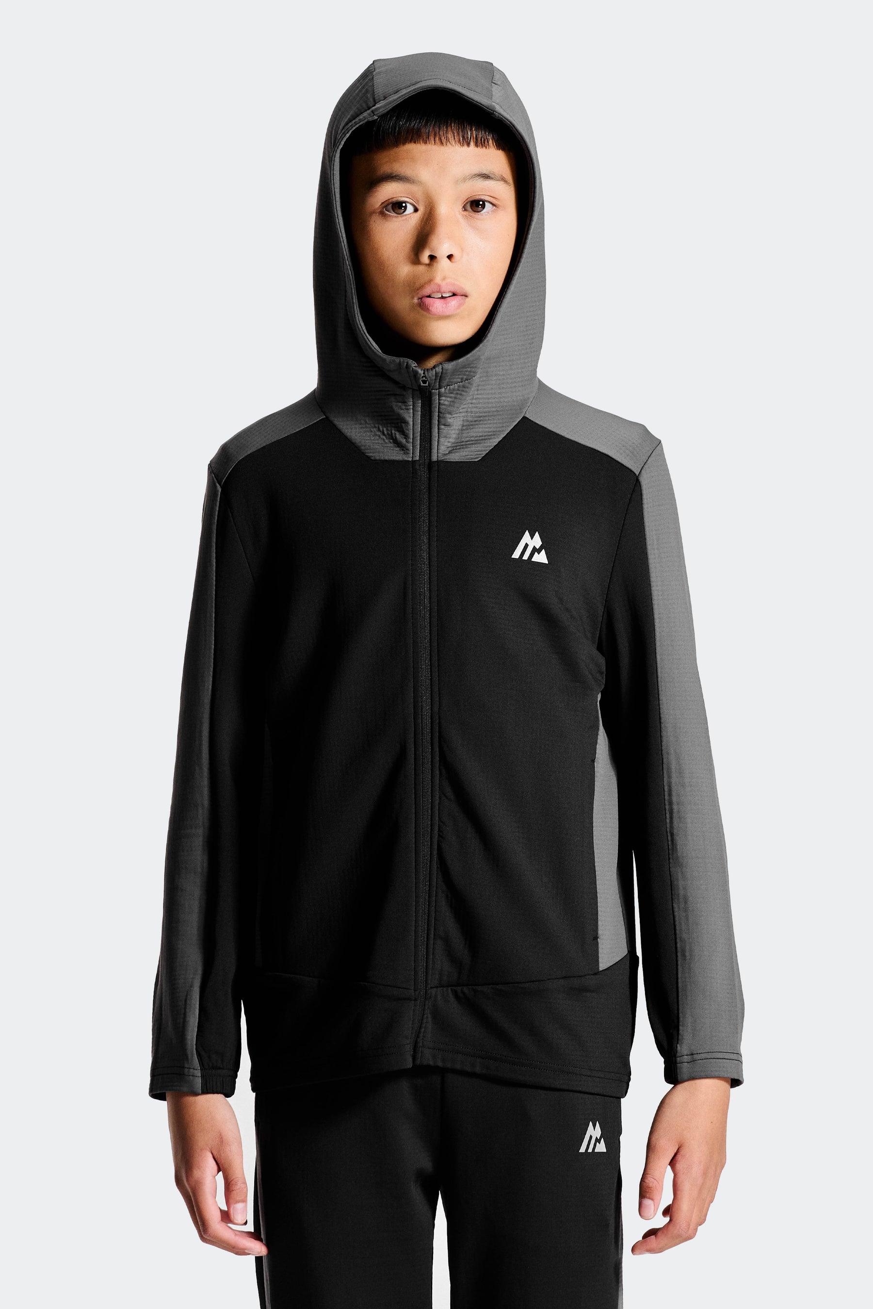Boys Carbon Hood - Black/Asphalt
