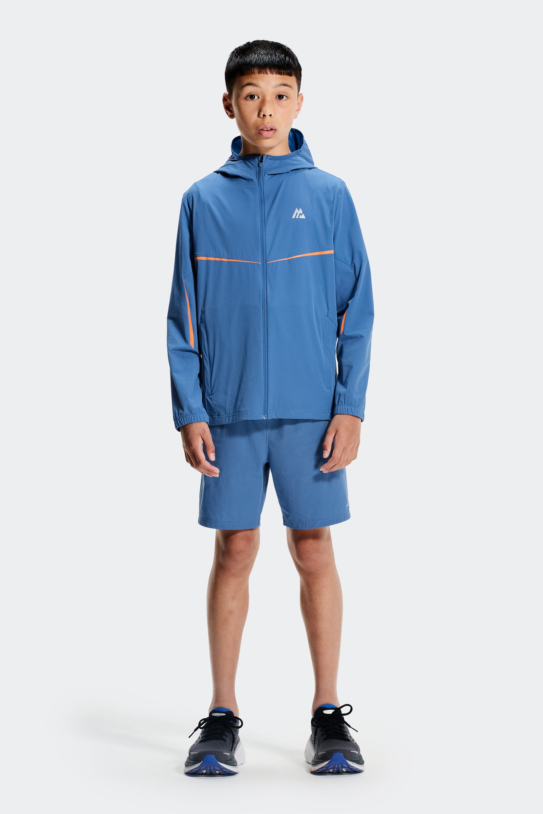 Boys Ignite Windbreaker - Charcoal Blue/Tangerine Glow