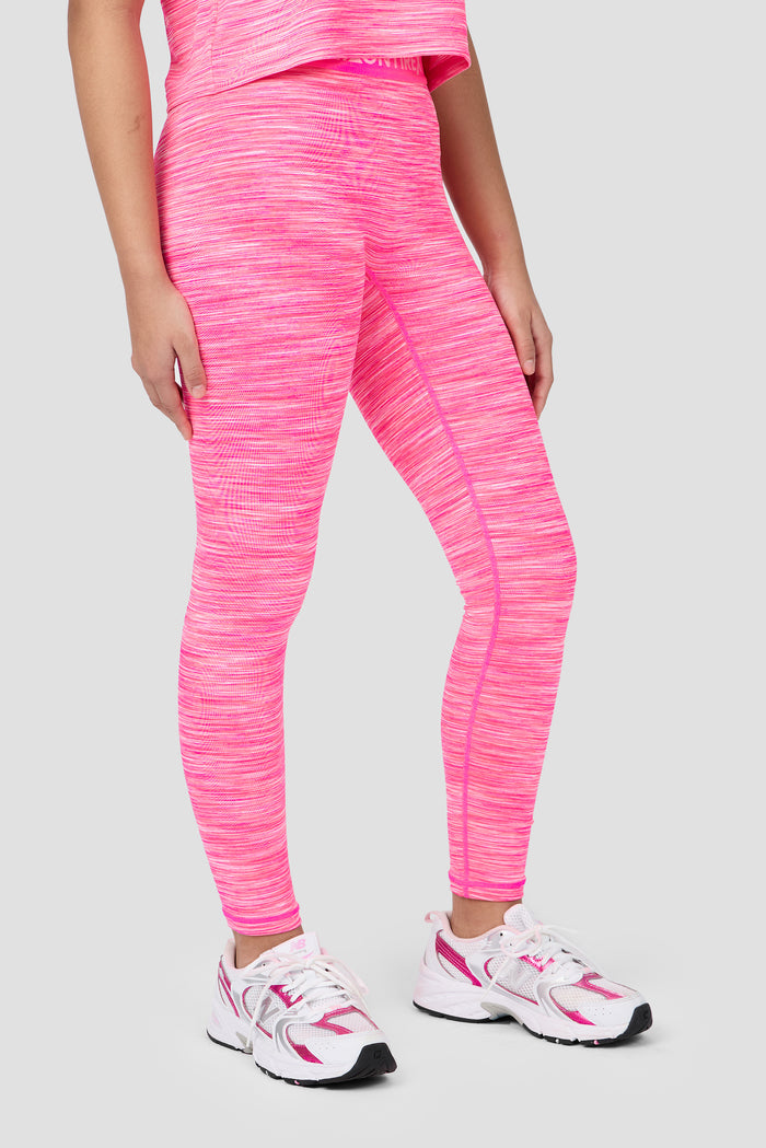 Girls Trail Icon Legging - Neon Pink Multi/White