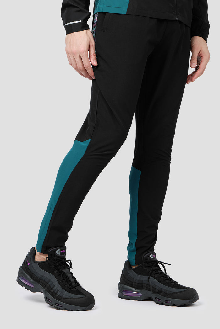 Trail Panel Running Pant - Black/Teal/Pink/White