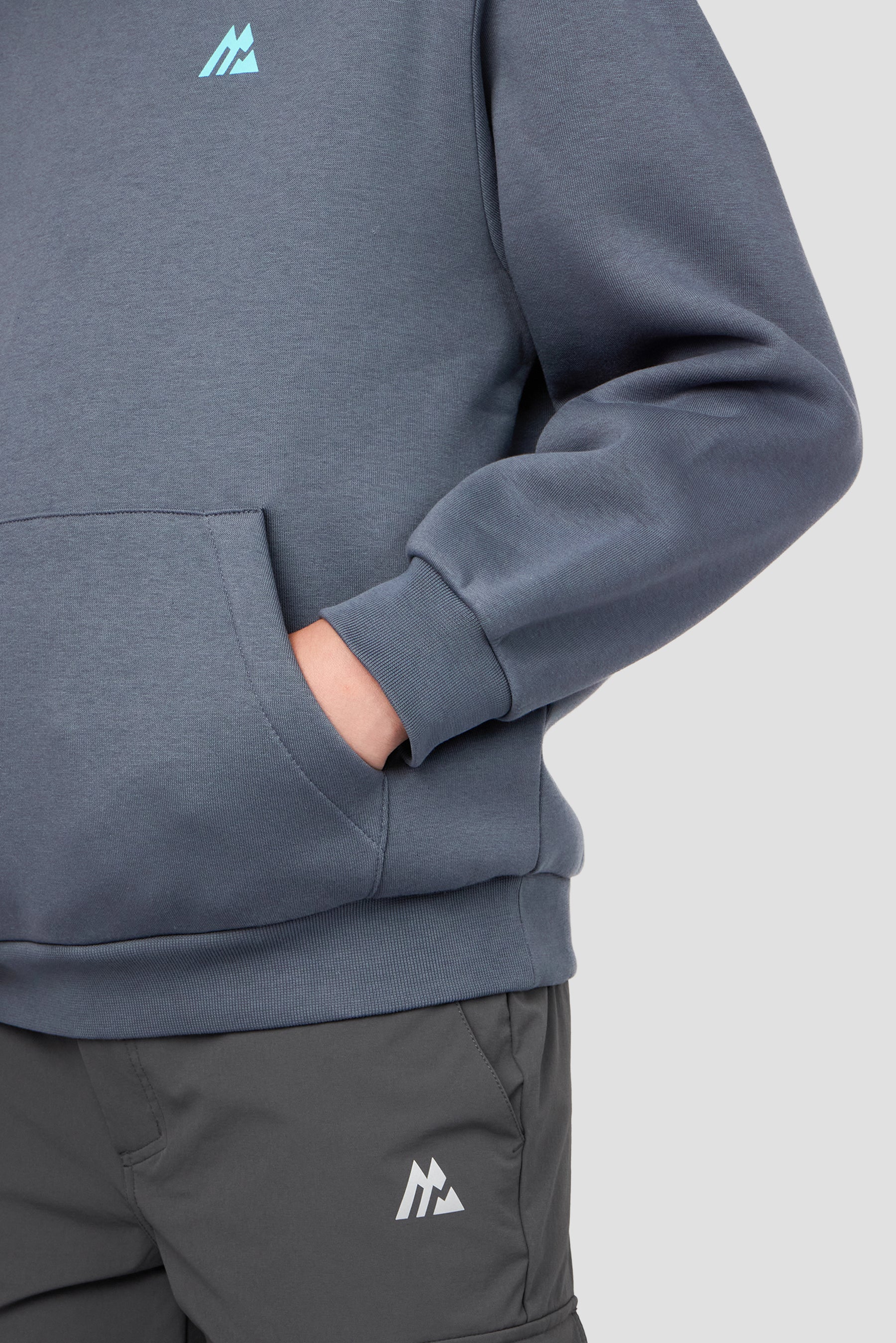 Boys Helix Graphic Hood - Slate Grey