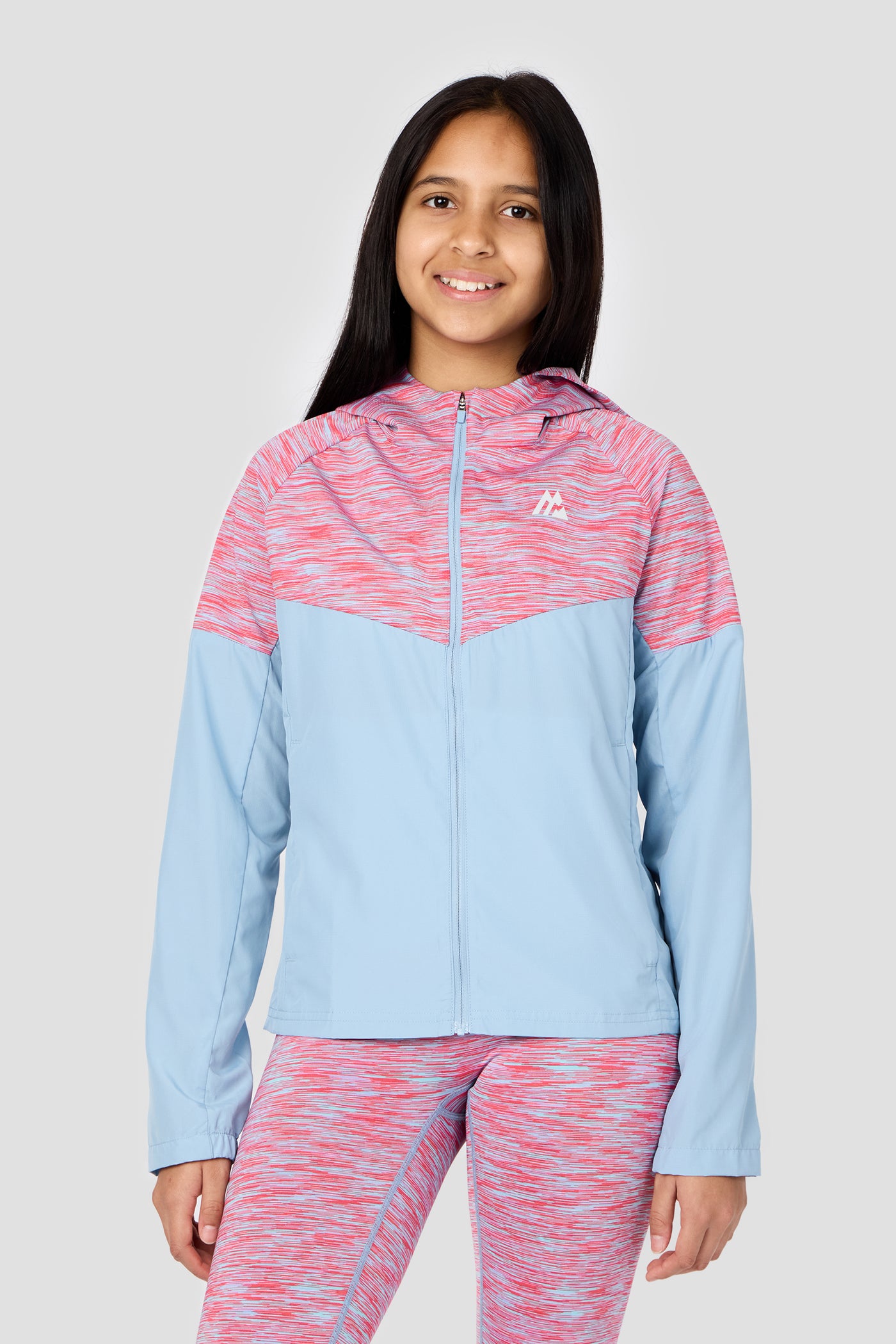 Girls Trail Windbreaker - Blue/Pink Multi