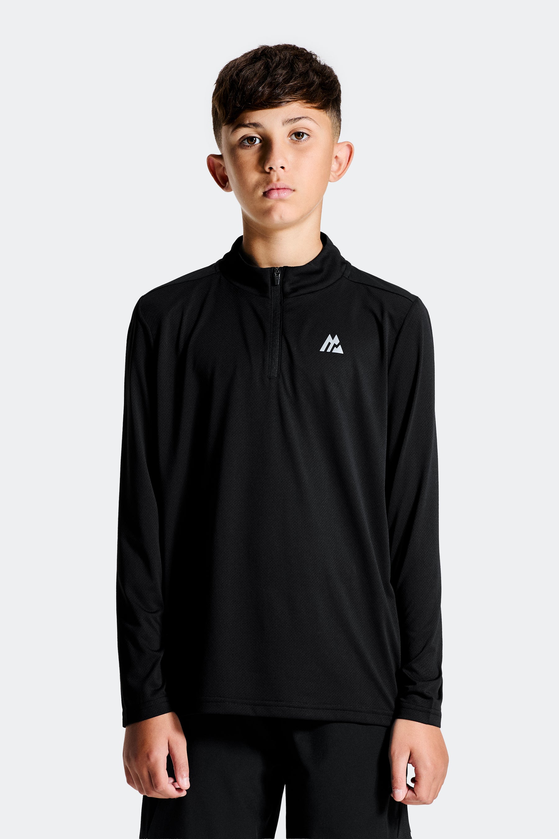 Boys Delta 1/4 Zip - Black